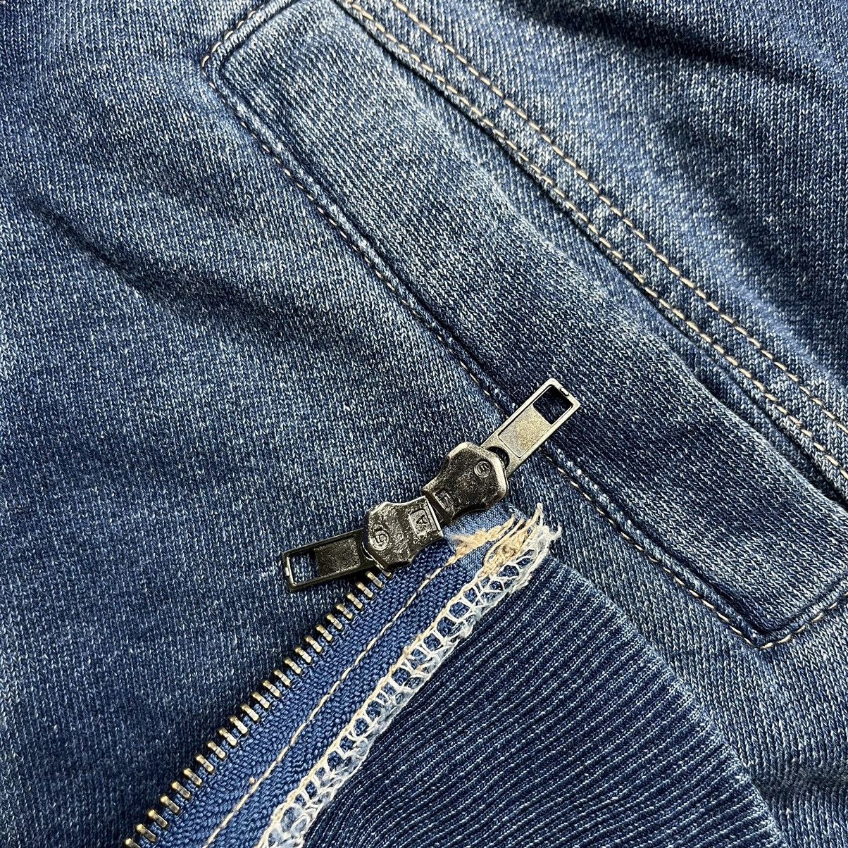 Japanese Brand Heaven and Earth indigo asymmetrical biker zip hoodie Size US M / EU 48-50 / 2 - 11 Thumbnail