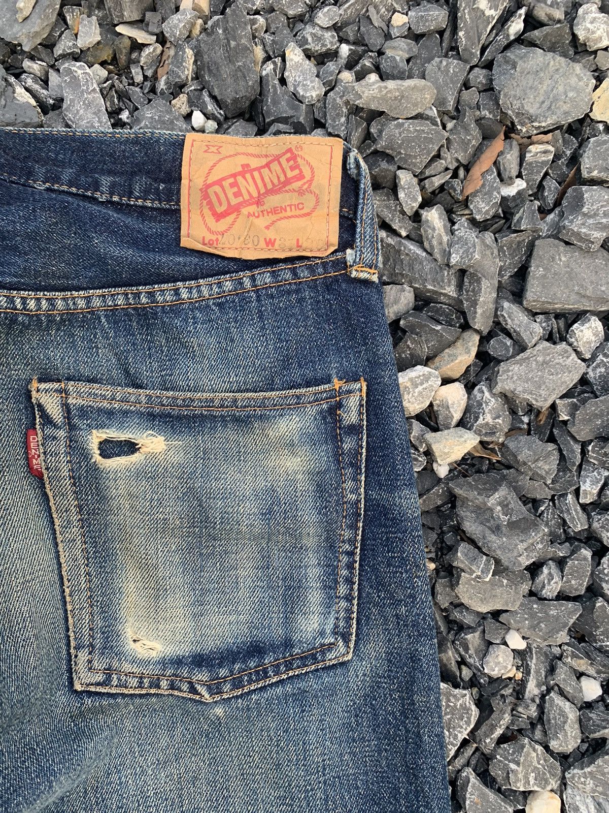 Denime VINTAGE DENIME SELVEDGE RUSTY JAPANESE DISTRESSED DENIM Size US 30 / EU 46 - 13 Thumbnail