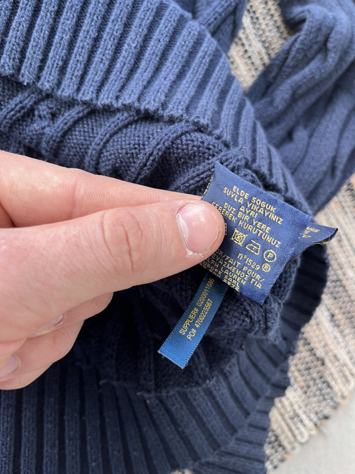 Polo Ralph Lauren Vintage Polo Ralph Lauren Navy Knit Sweater Y2K Avantgarde Size XL / US 12-14 / IT 48-50 - 19 Thumbnail