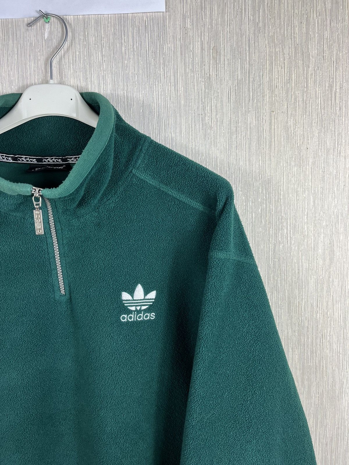 Adidas × Vintage Vintage 90s Adidas fleece half zip sherpa y2k sweatshirt Size US L / EU 52-54 / 3 - 3 Thumbnail