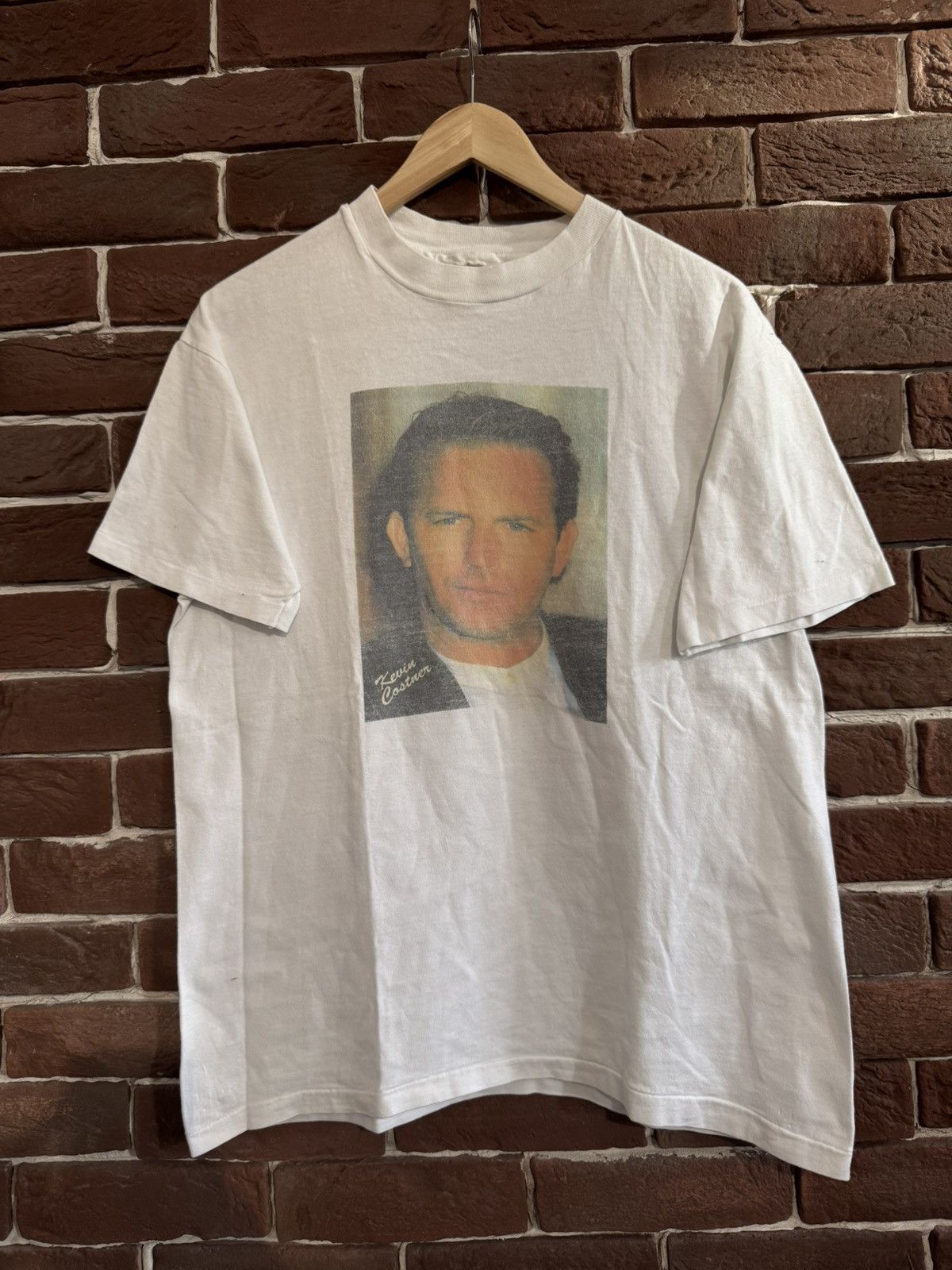 Vintage 90s Vintage Kevin Costner Photo Tee m Movie Promo white Size US M / EU 48-50 / 2 - 1 Thumbnail
