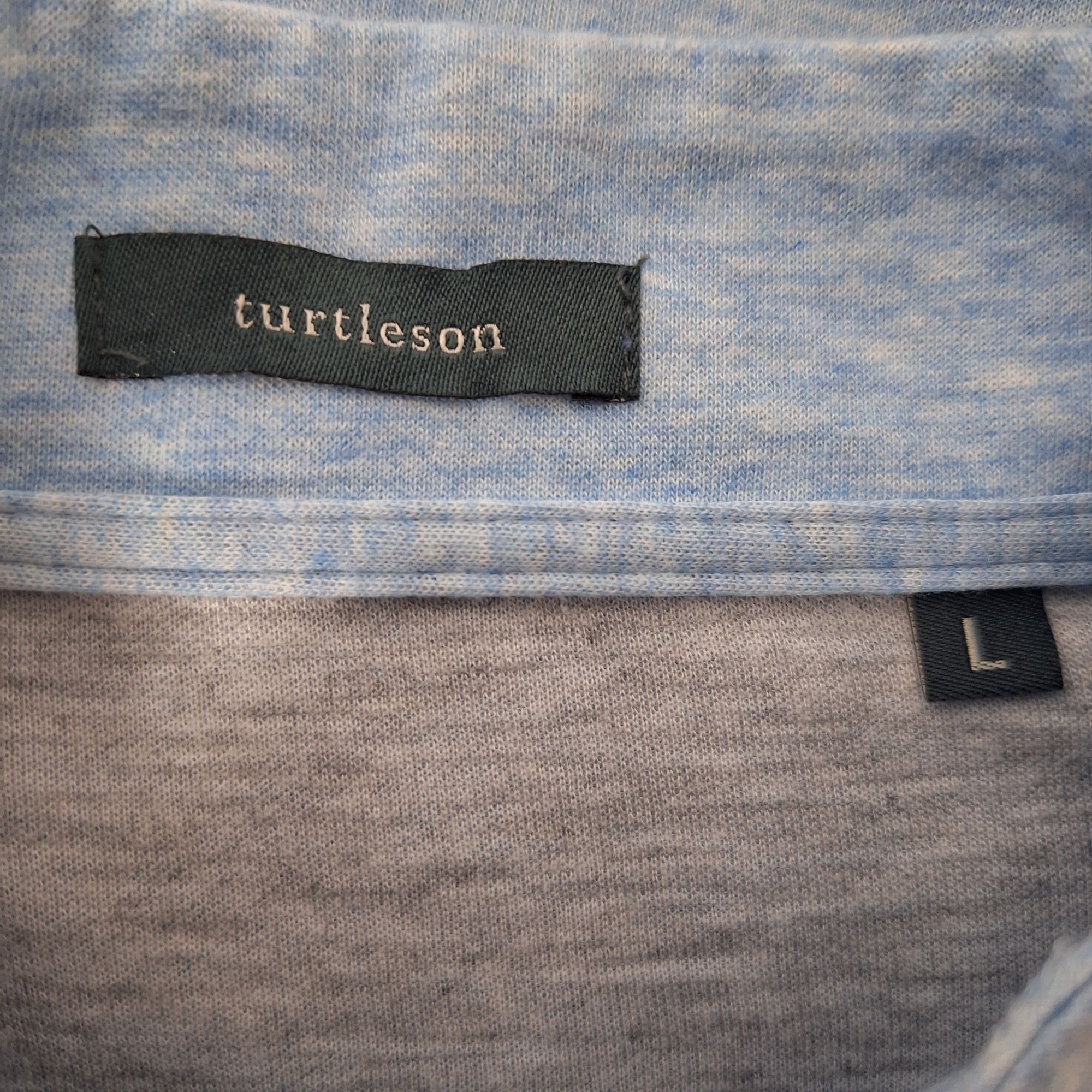 Other Turtleson 1/4 Zip Pullover Large Wallace Heather Blue Cotton Size US L / EU 52-54 / 3 - 4 Thumbnail