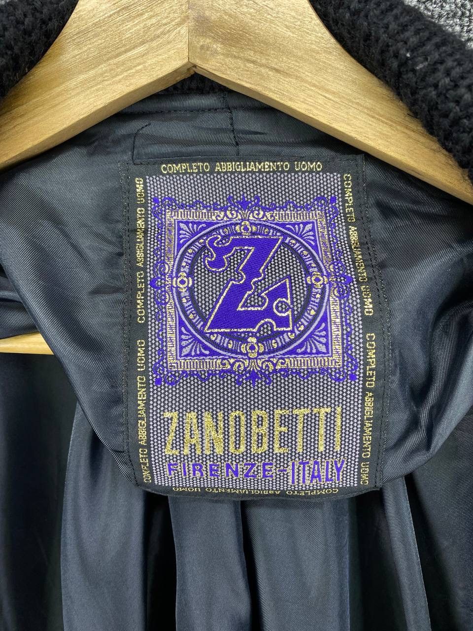 Japanese Brand Vintage Zanobetti Italia Wool Knitted Embroidery Coat Jacket Size XL / US 12-14 / IT 48-50 - 7 Thumbnail