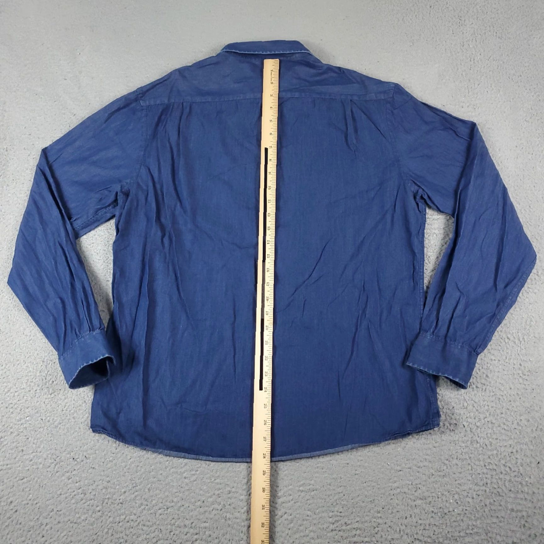Tommy Hilfiger Tommy Hilfiger Shirt Mens Large Blue Button-Up Long Sleeve Casual Button-Front Classic Cotton Size US L / EU 52-54 / 3 - 3 Thumbnail