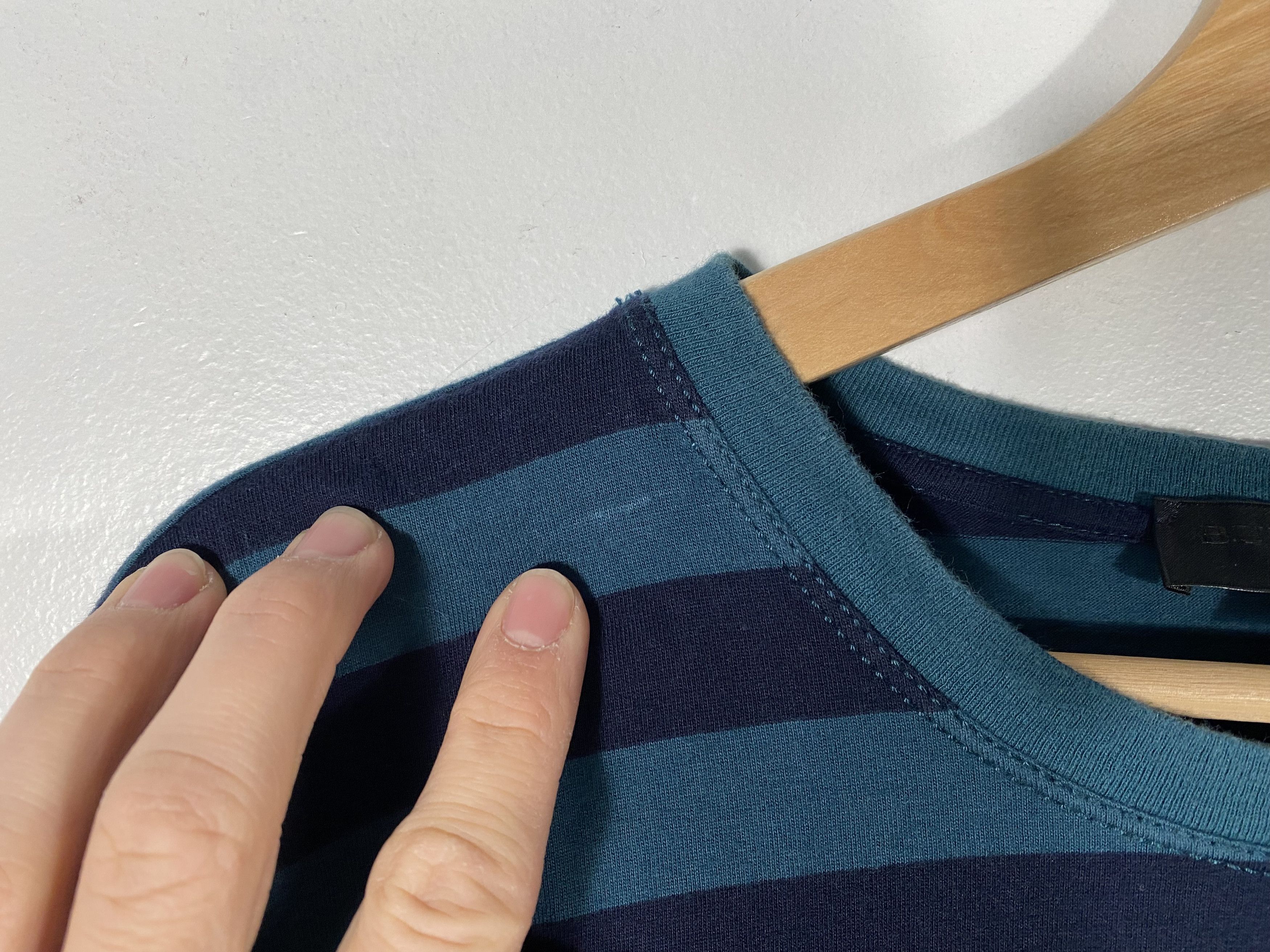 Burberry Prorsum Burberry Prorsum Short Sleeve Striped Pocket Tee Size US L / EU 52-54 / 3 - 4 Thumbnail