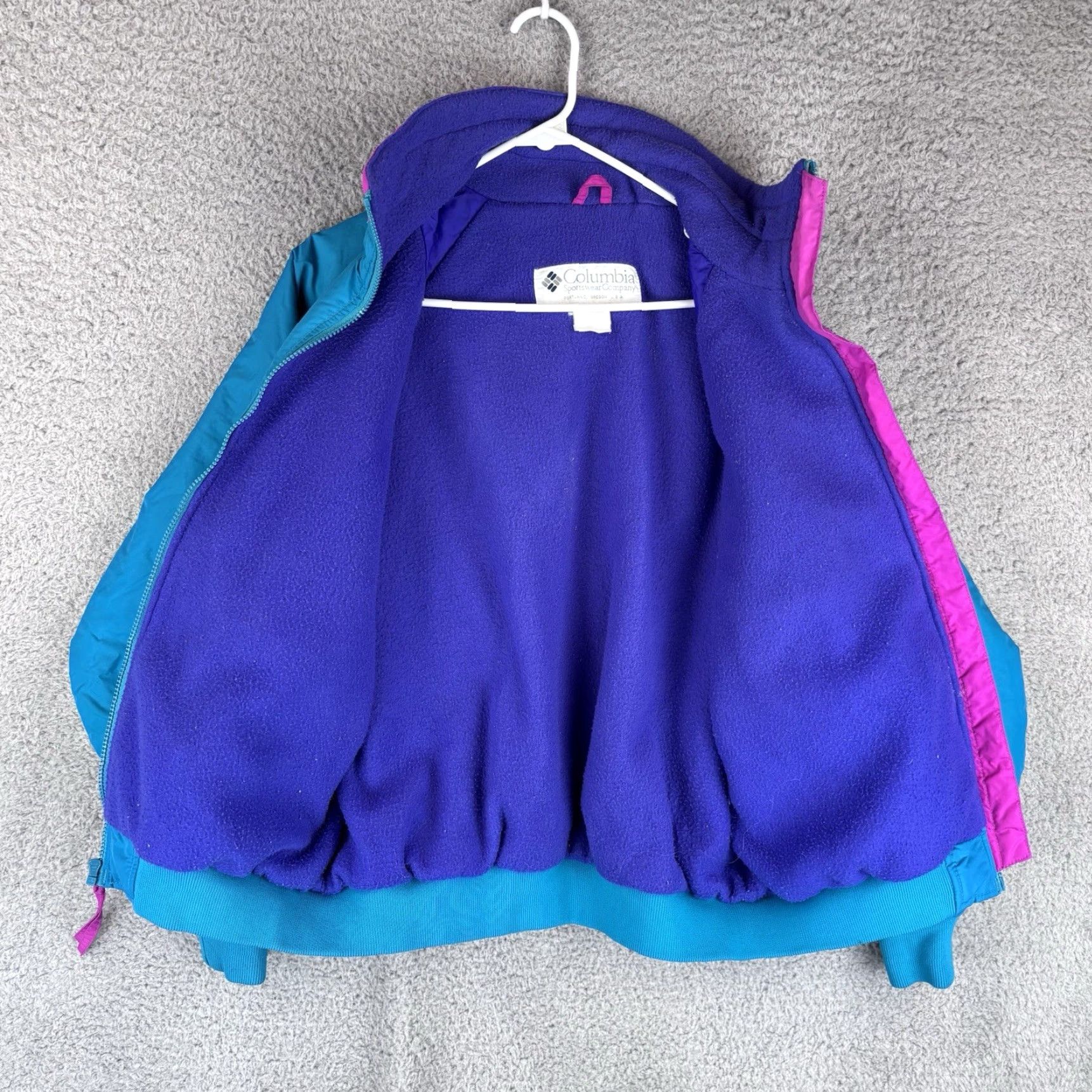 Altea VINTAGE Columbia Ski Jacket Womens L Large Teal Blue Lined Polyester Nylon Softshell 90s Bomber Coat Size L / US 10 / IT 46 - 5 Thumbnail