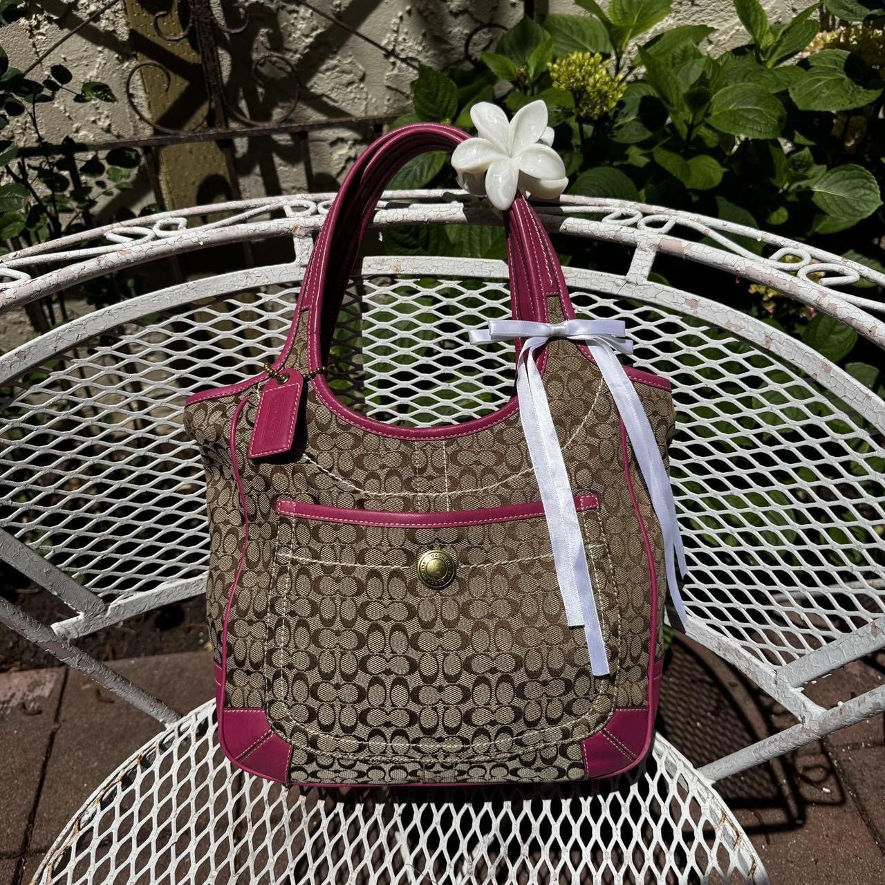 Coach Y2K Coach Monogramed Ergo with Pink Leather Size ONE SIZE - 1 Thumbnail