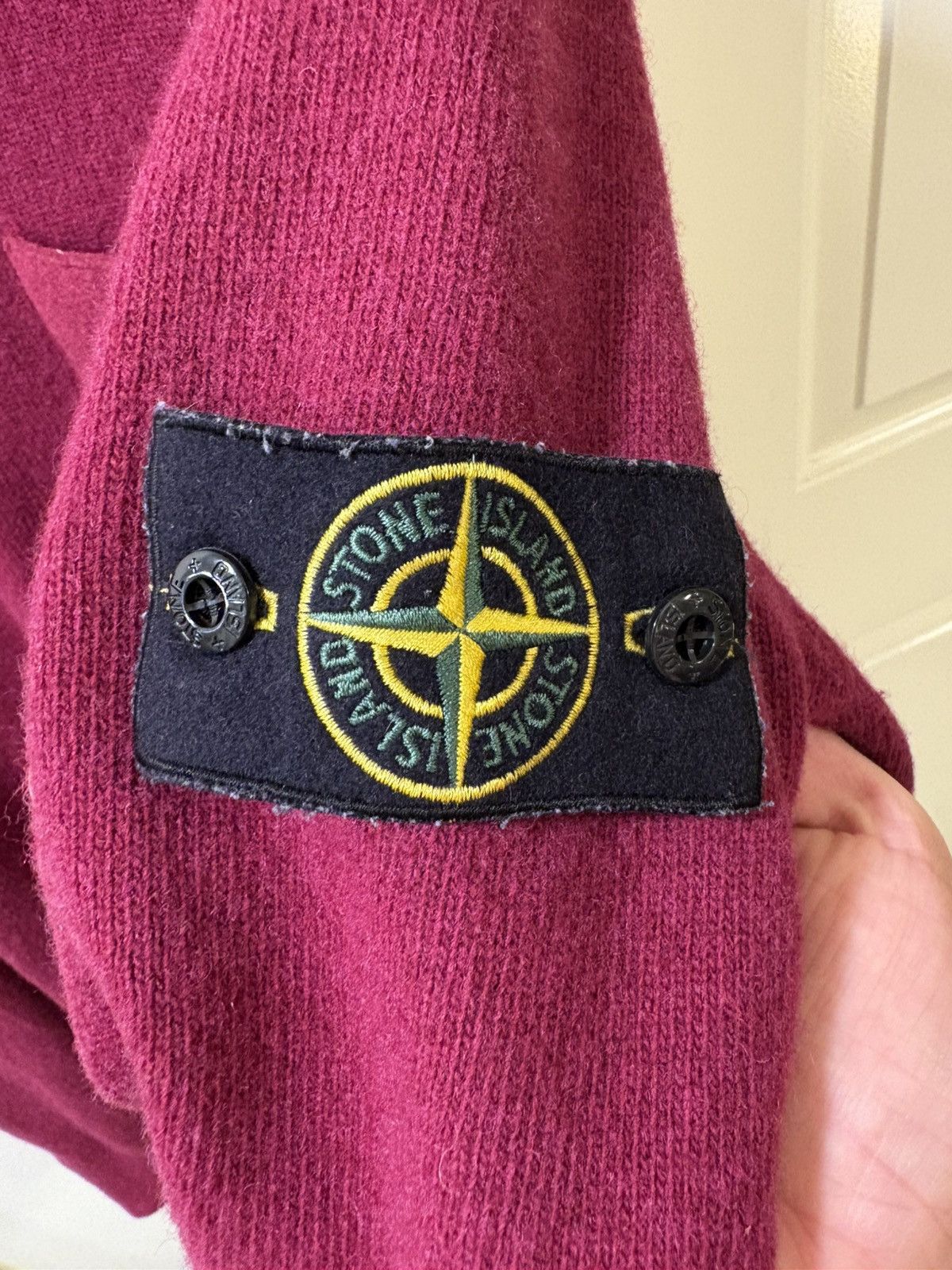 Stone Island Maroon AW18 Wool Pocket Crewneck Jumper Size US XL / EU 56 / 4 - 3 Thumbnail