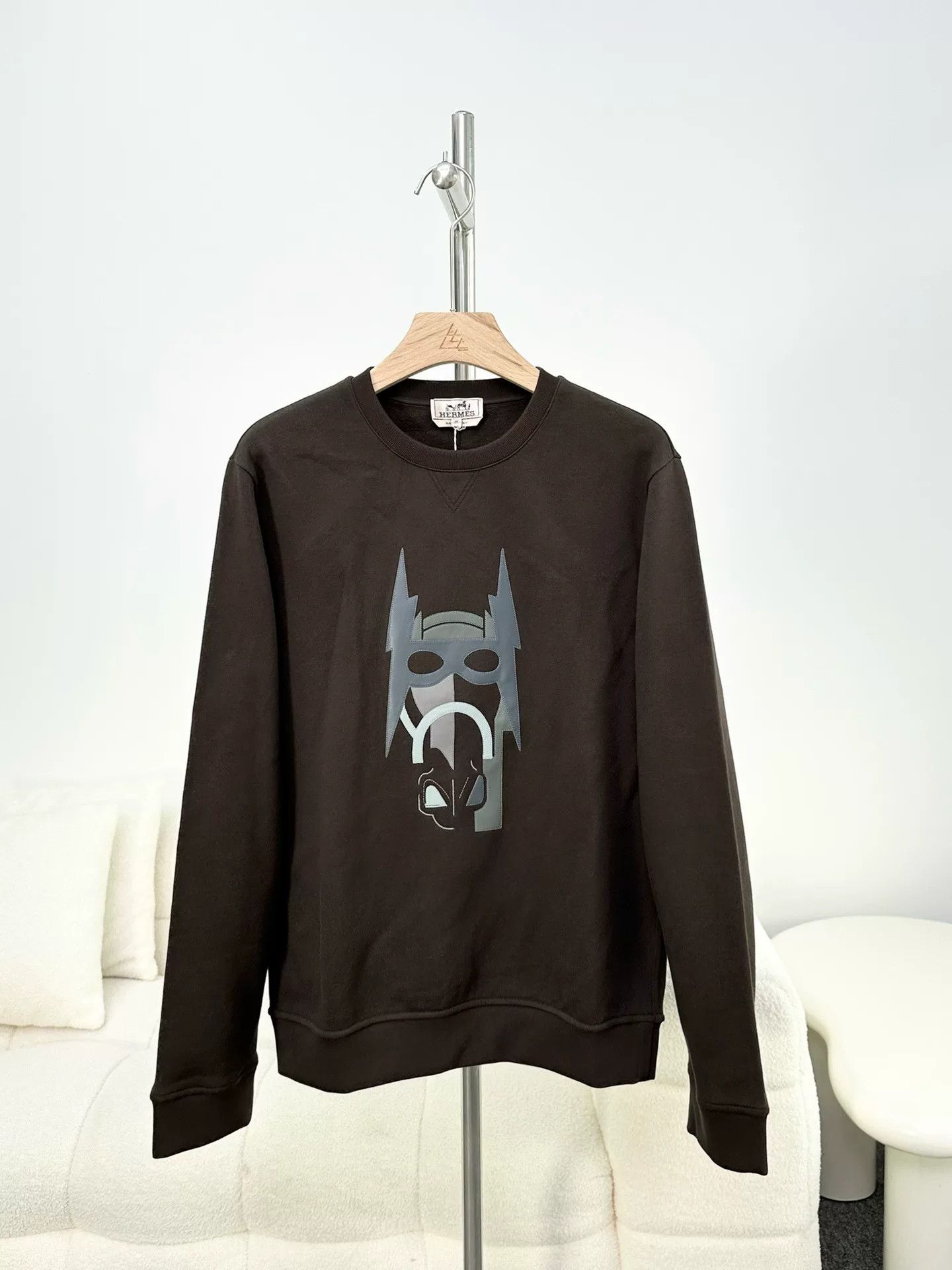 Hermes Hermes 2022 Brown Sweatshirt Horse Head Pattern Size US M / EU 48-50 / 2 - 1 Thumbnail