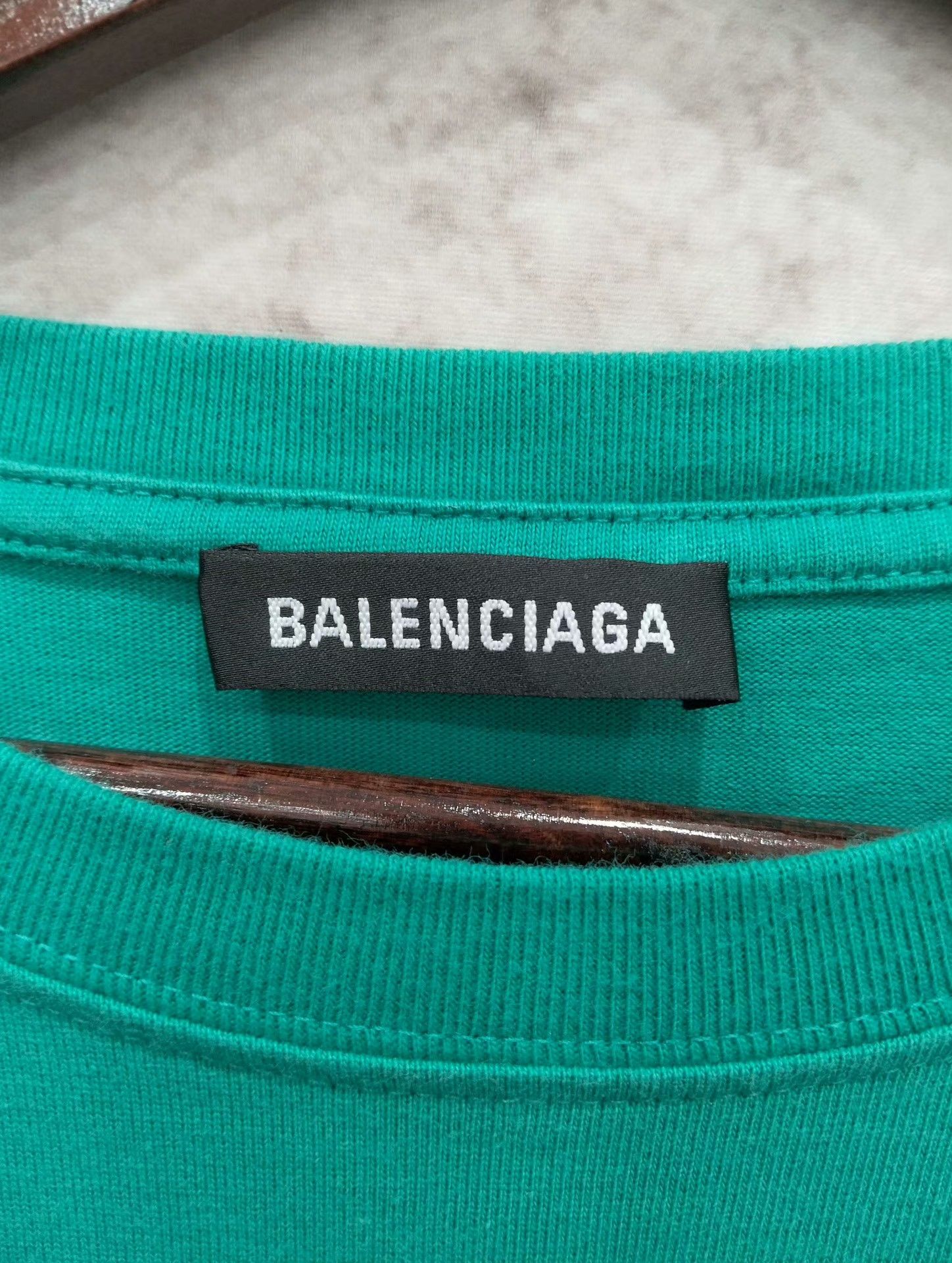 Balenciaga balenciaga t-shirt in bright teal color Size US L / EU 52-54 / 3 - 3 Thumbnail