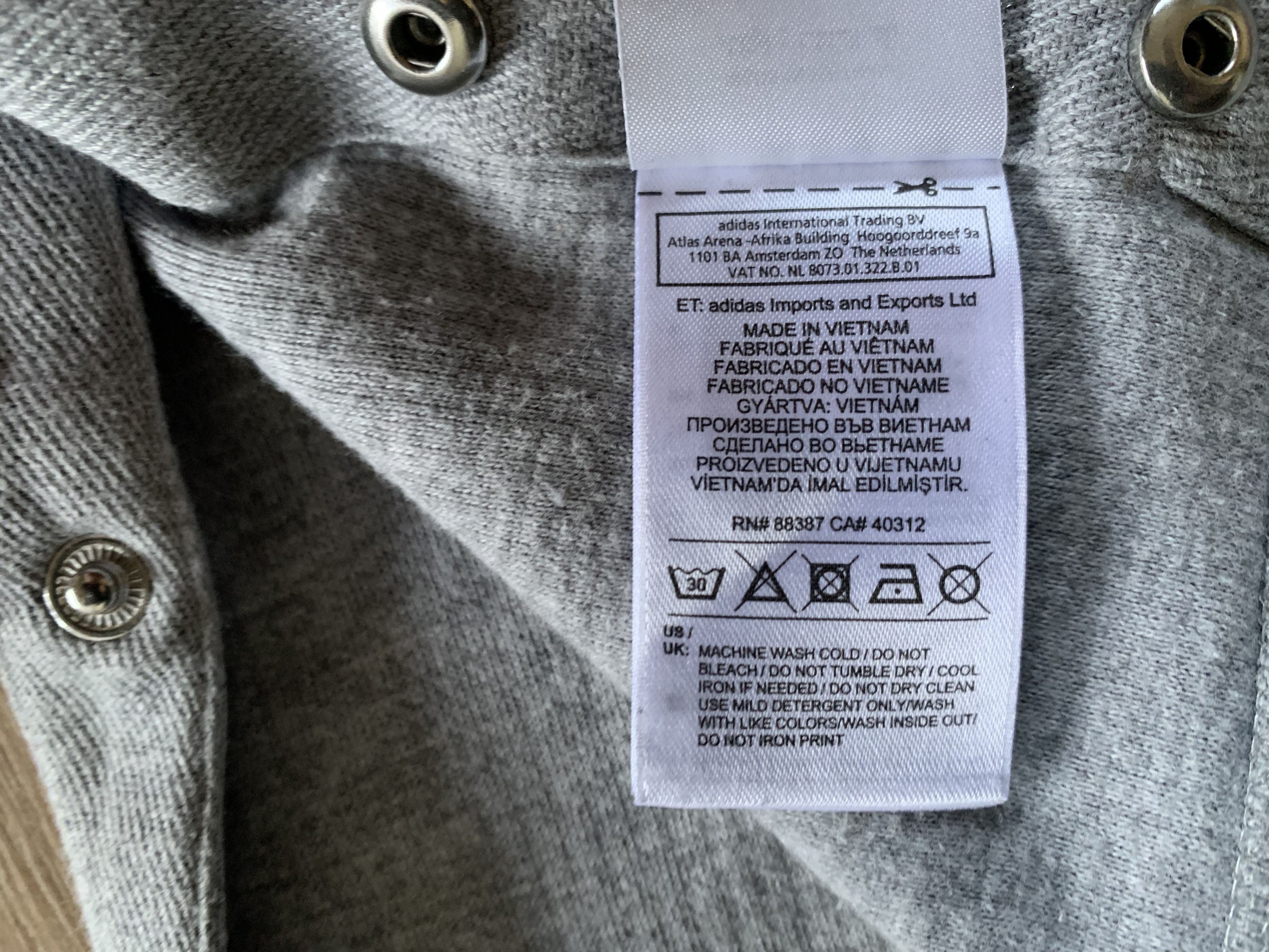 Adidas Adidas Cotton Grey Sweatshirt Anorak Size US L / EU 52-54 / 3 - 10 Thumbnail