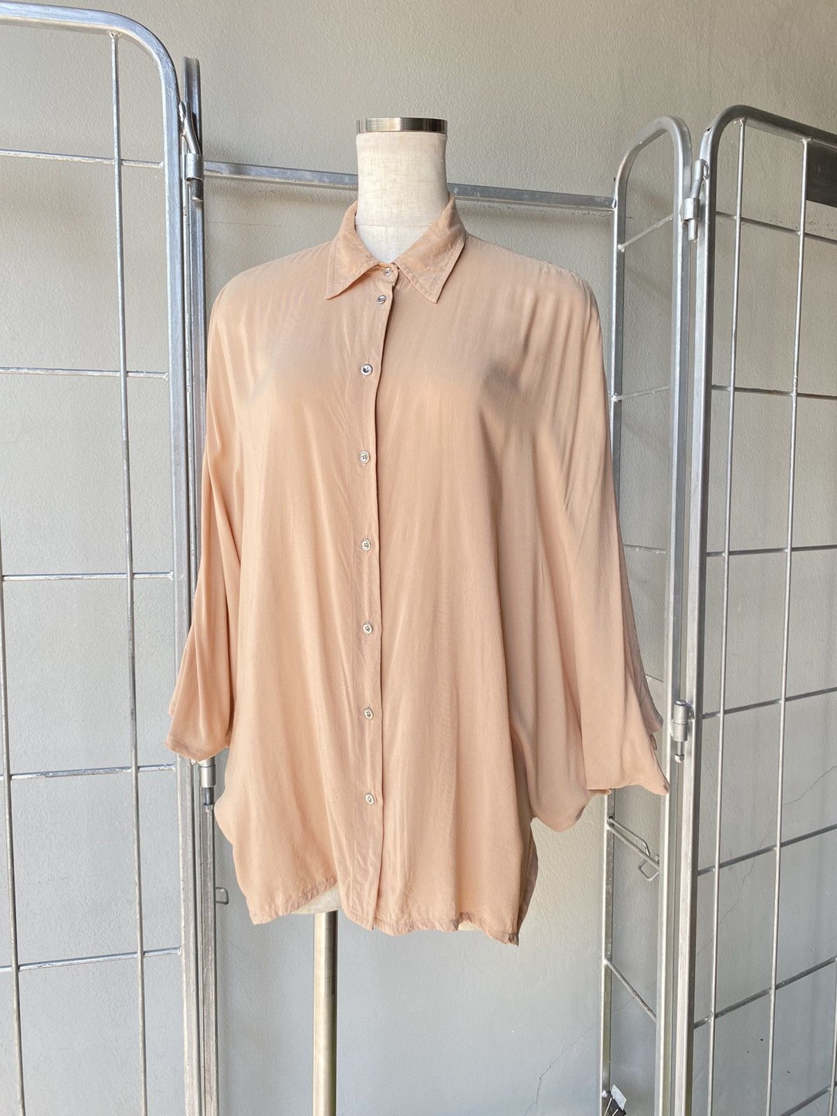 Diesel DIESEL Beige Oversized Button-Up Shirt Size M / US 6-8 / IT 42-44 - 2 Thumbnail