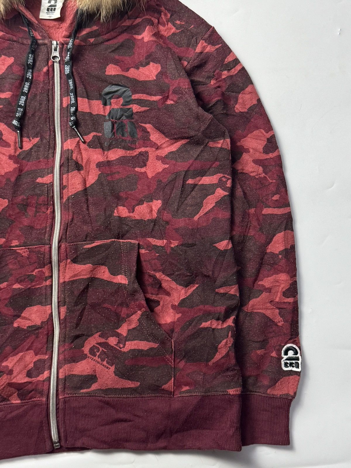 Hysteric Glamour × Japanese Brand × Le Grande Bleu (L.G.B.) Fur Hoodie Red Camo Japanese 2Bro Styled Size US M / EU 48-50 / 2 - 4 Thumbnail