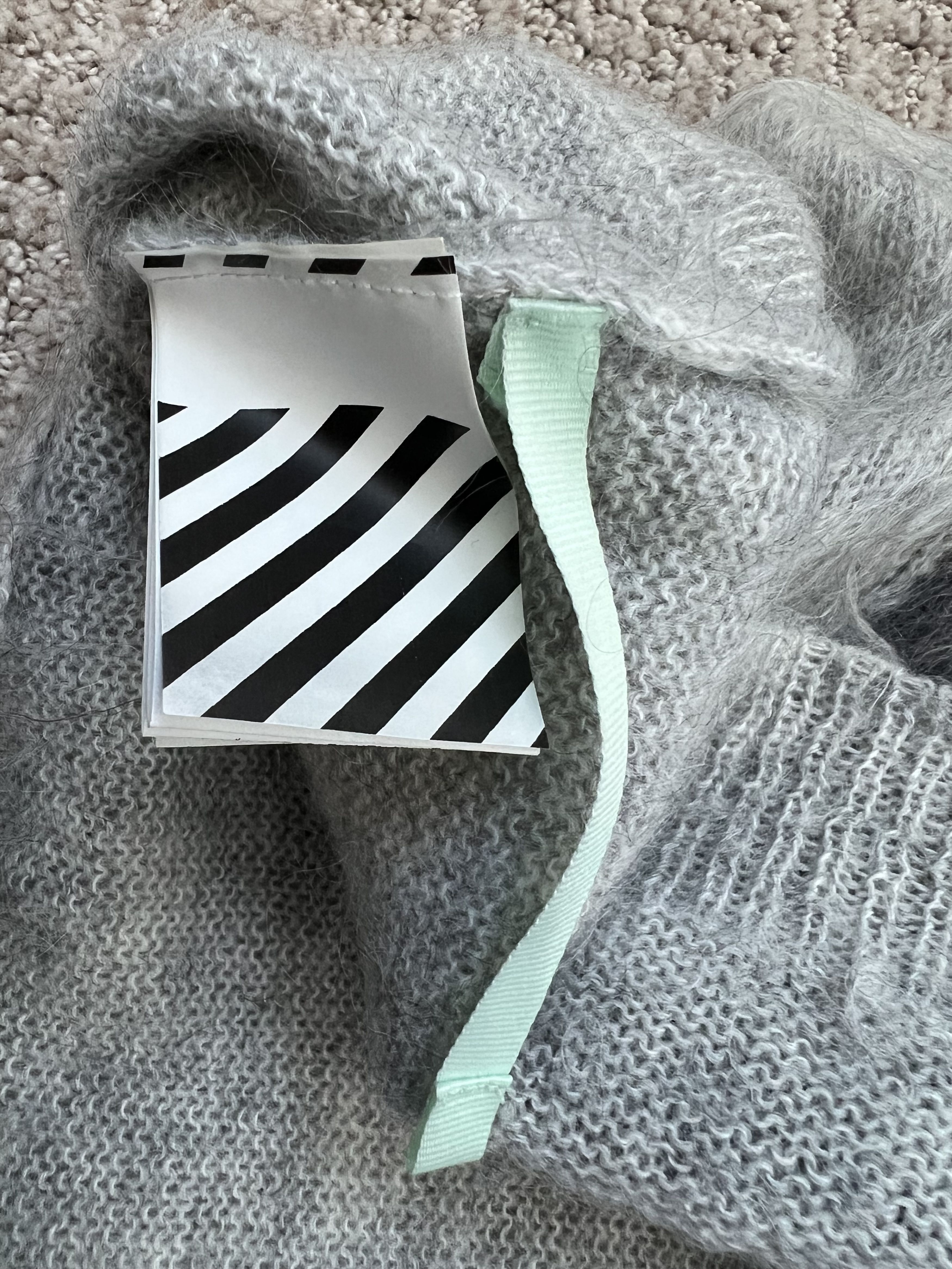 Off-White Off-White Early Virgil Abloh Mohair Knit Sweater Size US M / EU 48-50 / 2 - 6 Thumbnail