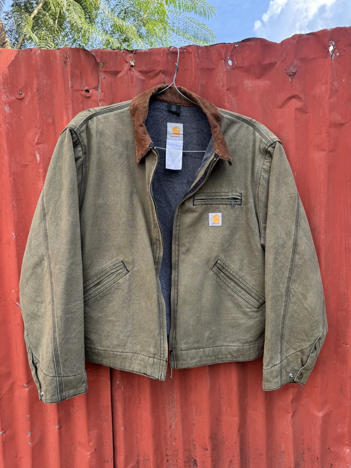 Carhartt Vintage Carhartt detroit Green lined J01 BLK CROPPED Jacket Size US L / EU 52-54 / 3 - 8 Thumbnail