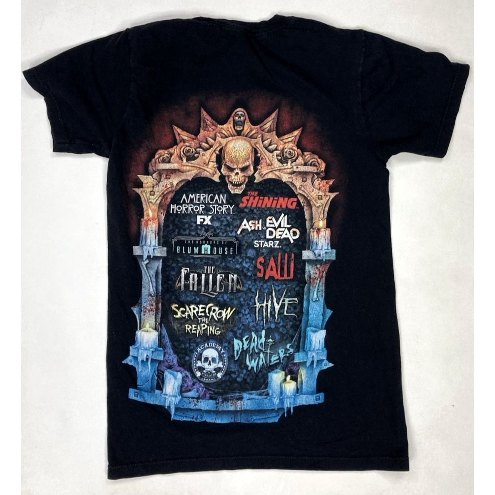 Vintage VINTAGE Universal Studios Halloween Horror Nights 2017 Graphic T-shirt Women XS Black Size XS / US 0-2 / IT 36-38 - 2 Thumbnail