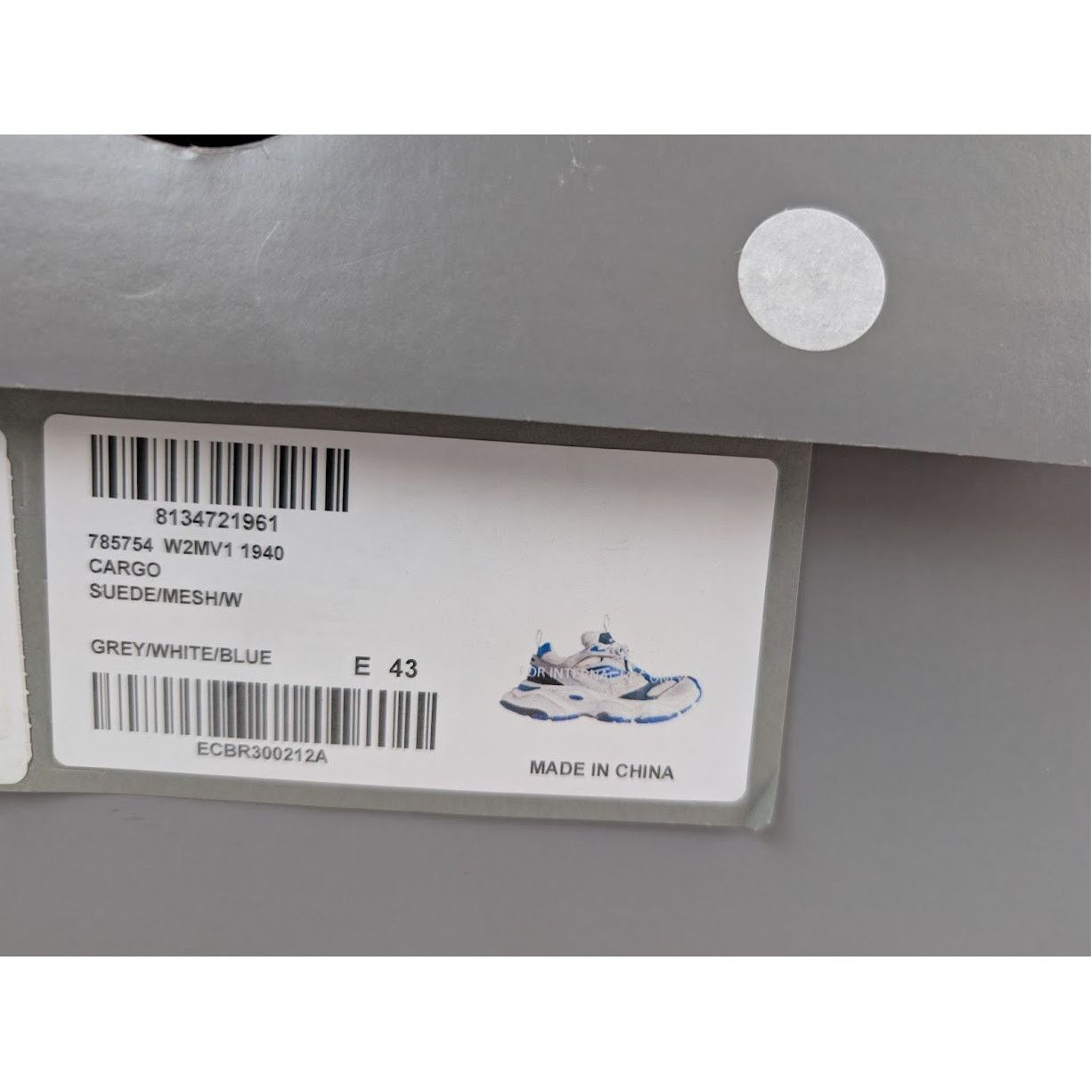 Balenciaga o1rshd1 Suede Mesh Cargo Sneakers in Grey/White/Blue Size US 10 / EU 43 - 22 Thumbnail