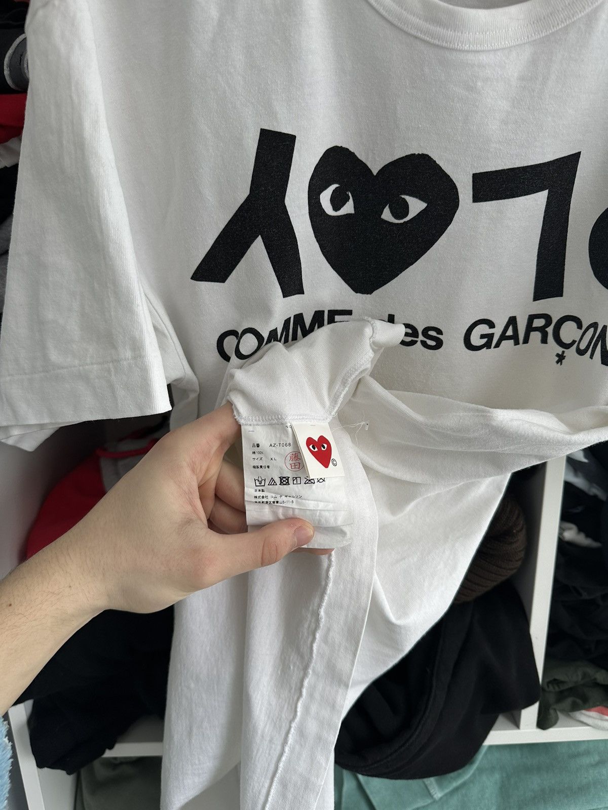Comme des Garcons 🔥VINTAGE COMME DES GARCONS REVERSE LOGO HEART T SHIRT🔥 Size US L / EU 52-54 / 3 - 8 Thumbnail