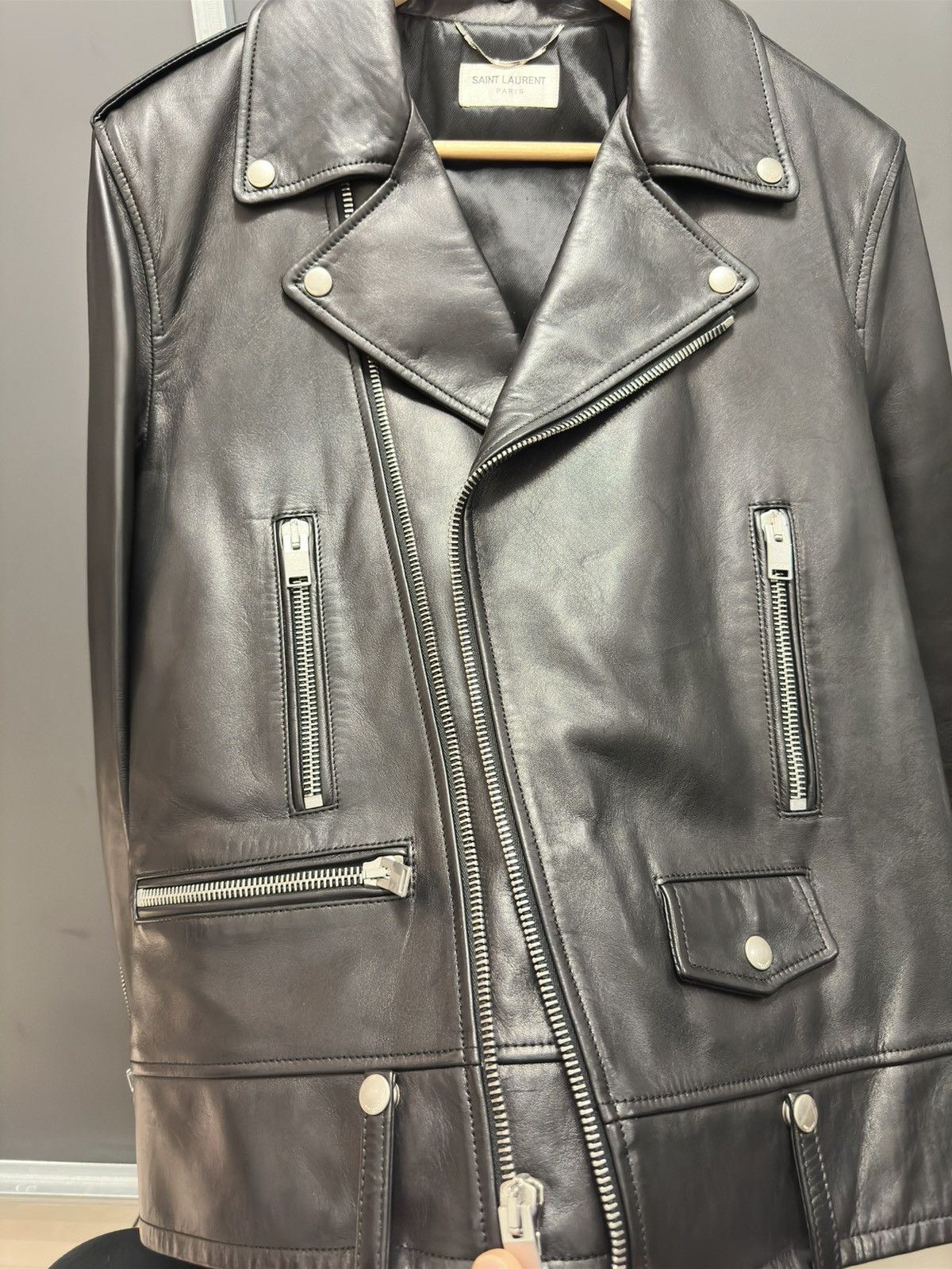 Saint Laurent Paris Saint laurent paris 2014 lamb leather jacket by Hedi Size US L / EU 52-54 / 3 - 4 Thumbnail