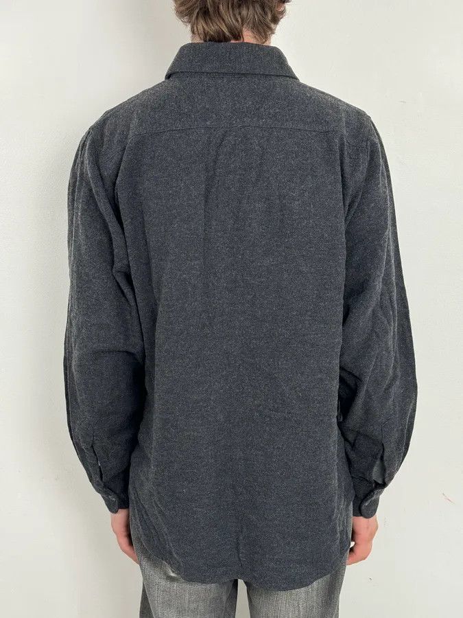 Armani 1990s Armani Dark Grey Minimalist Wool Blend Shirt Size US M / EU 48-50 / 2 - 3 Thumbnail