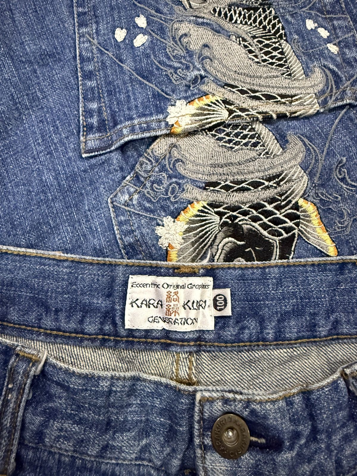 Japanese Brand kara kuri generation eccentric original graphics jeans Size US 38 / EU 54 - 5 Thumbnail