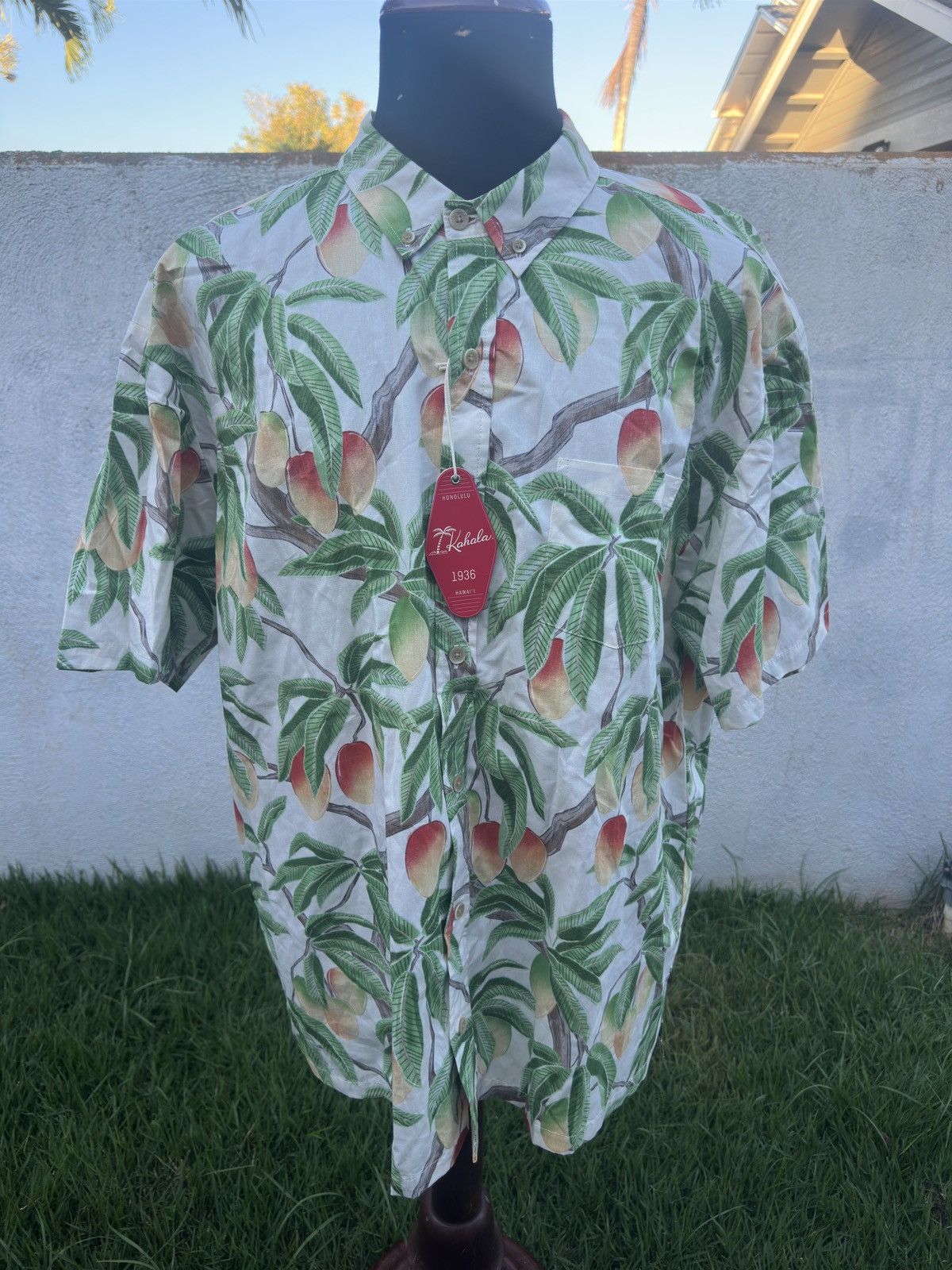 Other New Kahala Hawaiian Shirt Mango Mele Full Button Men's XXL Size US XXL / EU 58 / 5 - 1 Thumbnail