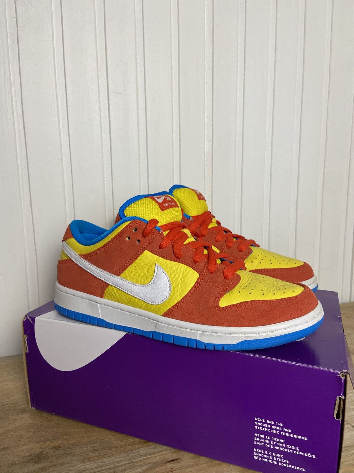 Adidas Used Nike SB Dunk Low Pro "Bart Simpson" Authentic 9US Size US 9 / EU 42 - 8 Thumbnail