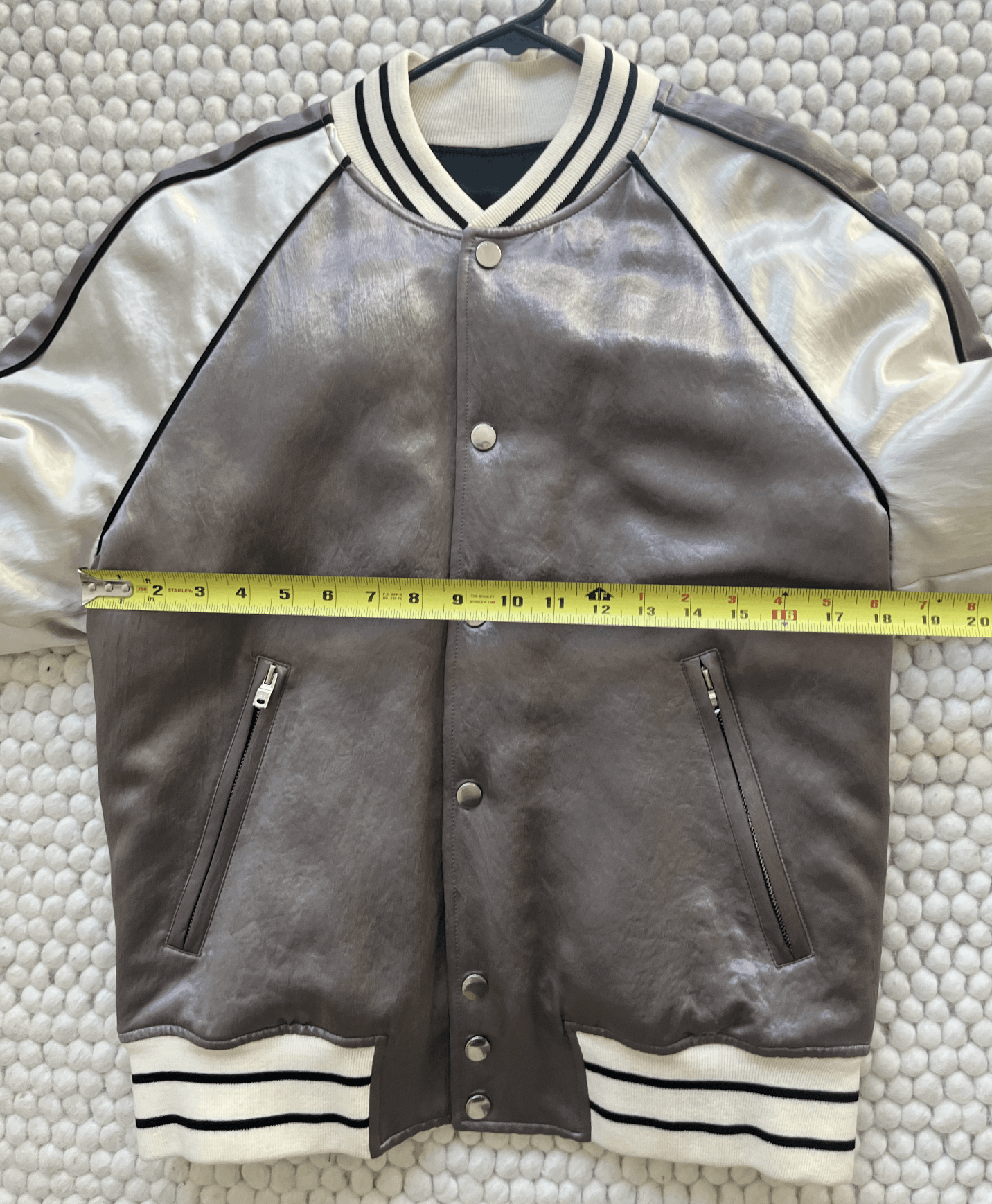 Amiri AMIRI PF22 Satin Souvenir Jacket – Silver/Ivory Size US M / EU 48-50 / 2 - 14 Thumbnail