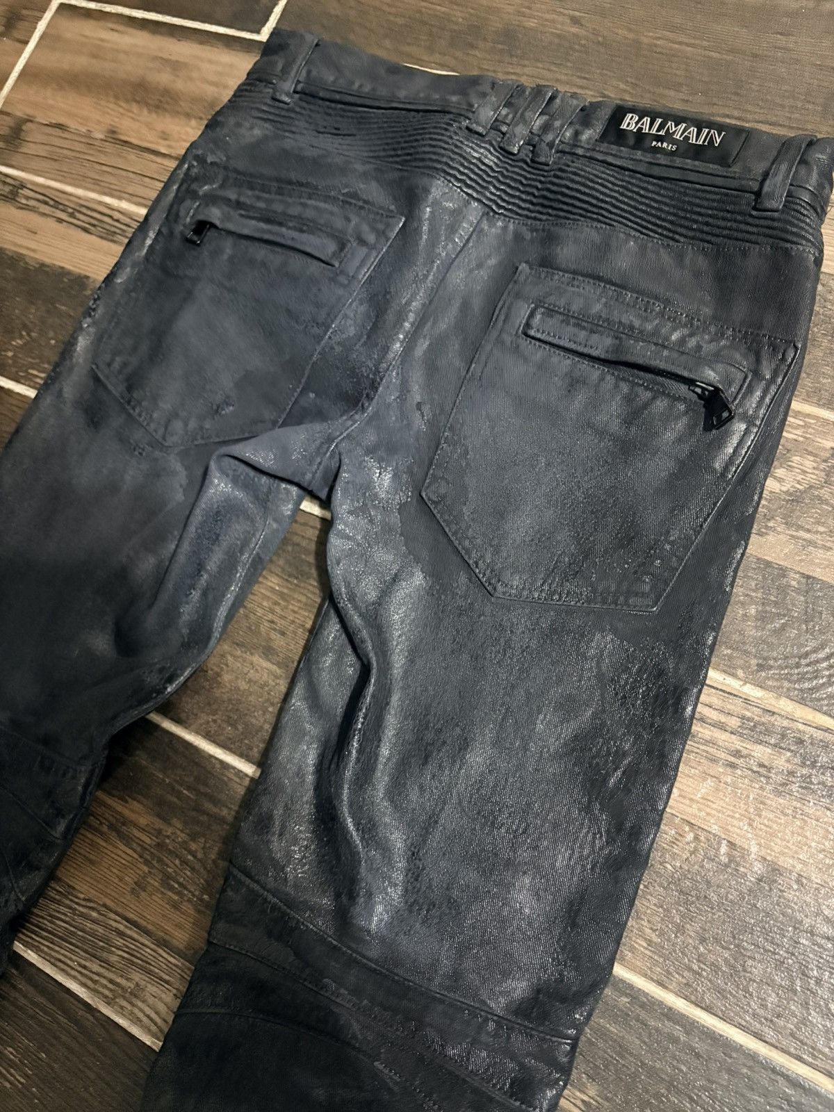 Balmain balmain waxed biker denim Size US 28 / EU 44 - 4 Thumbnail