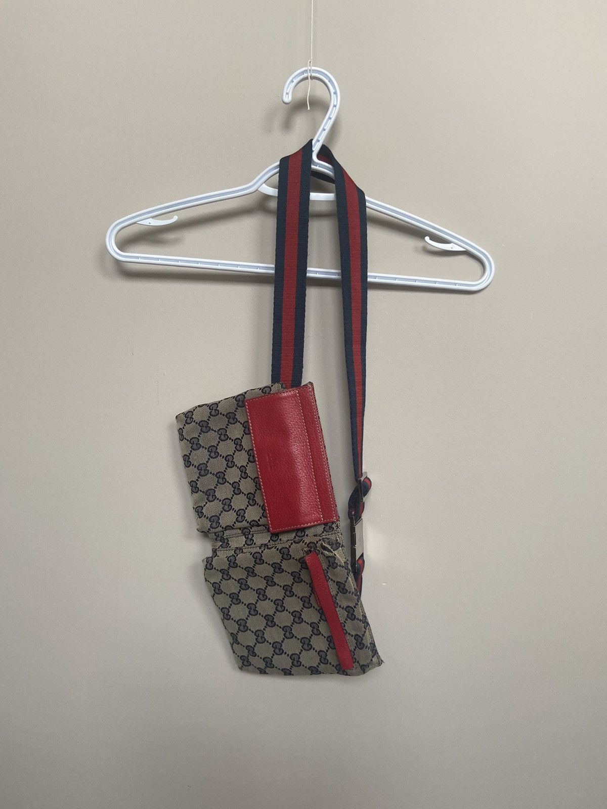Gucci × Vintage GUCCI GG Canvas Double Pocket Belt Bum Bag Size ONE SIZE - 1 Thumbnail