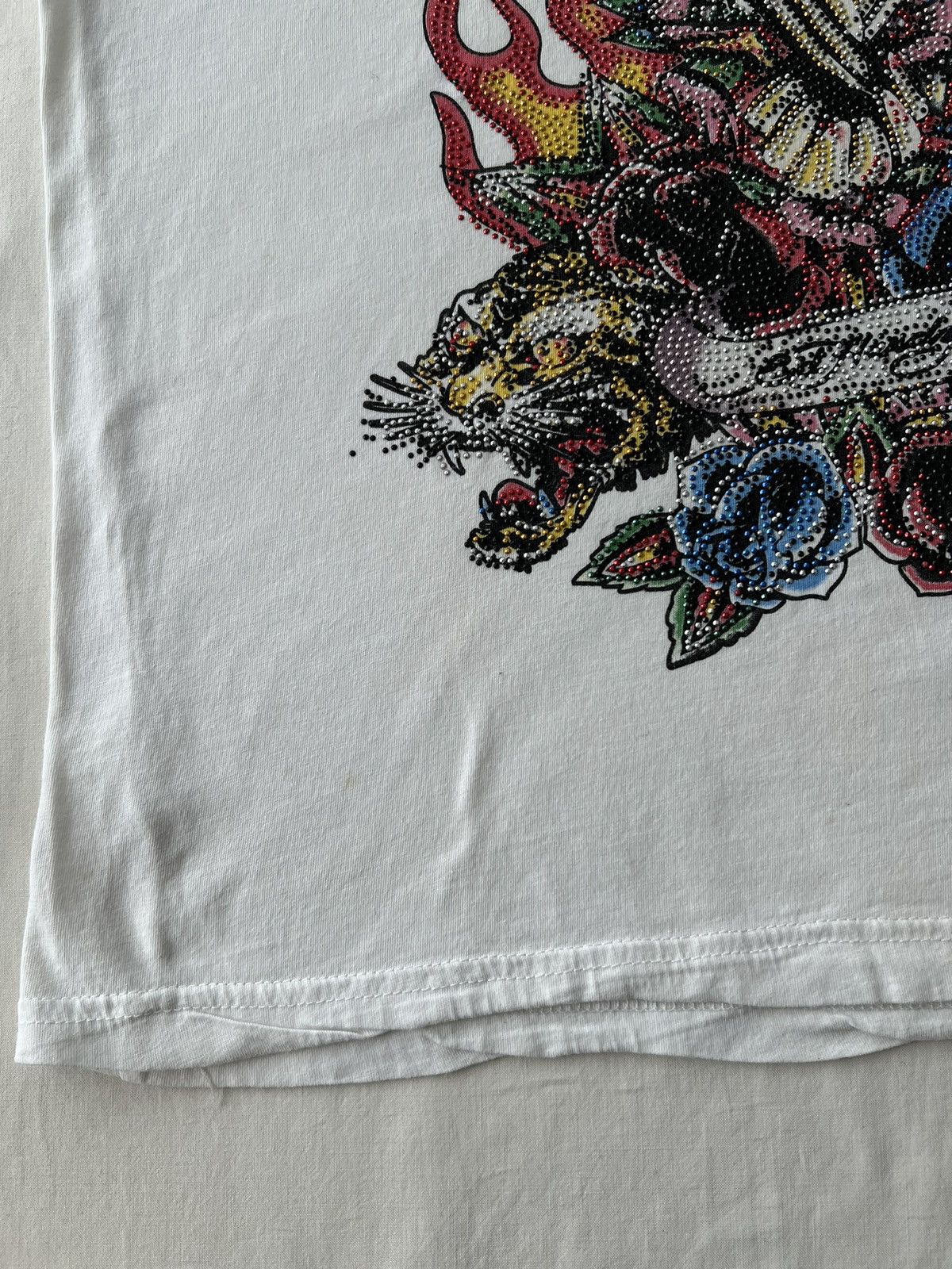 Ed Hardy Ed Hardy Christian Audigier Eagle Tattoo White T-shirt Size US L / EU 52-54 / 3 - 7 Thumbnail