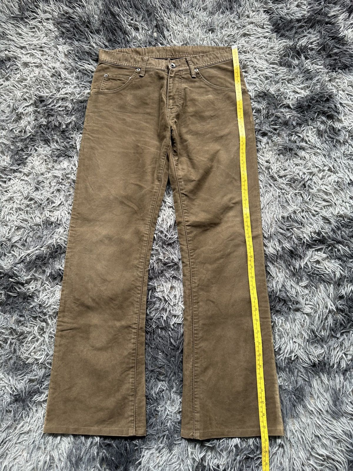 Tete Homme 00's Tete Homme moleskin mudwash khakis flared pant Size US 31 - 21 Thumbnail