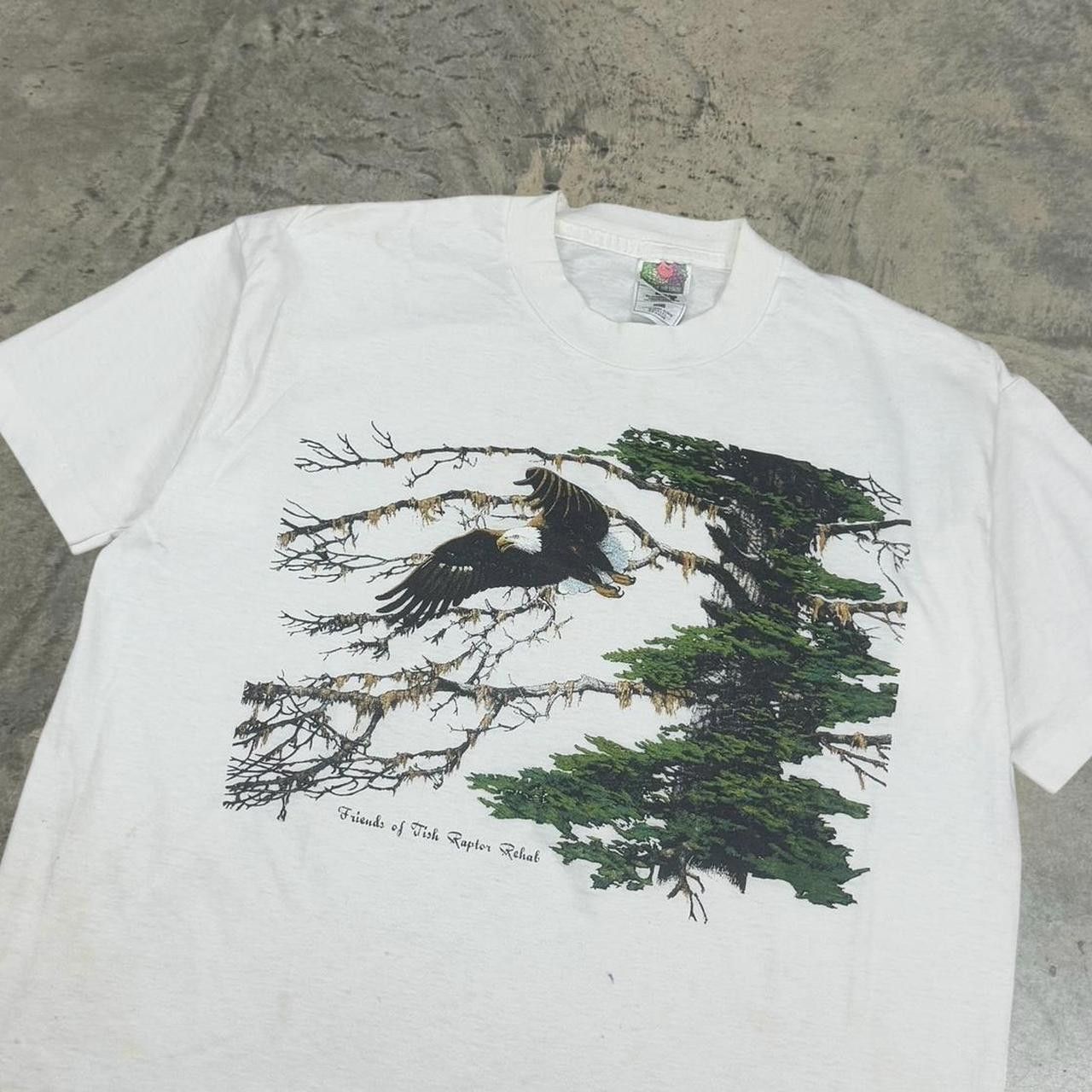 Fruit Of The Loom Fruit of the Loom Men's White and Green Tshirt Size US L / EU 52-54 / 3 - 2 Thumbnail
