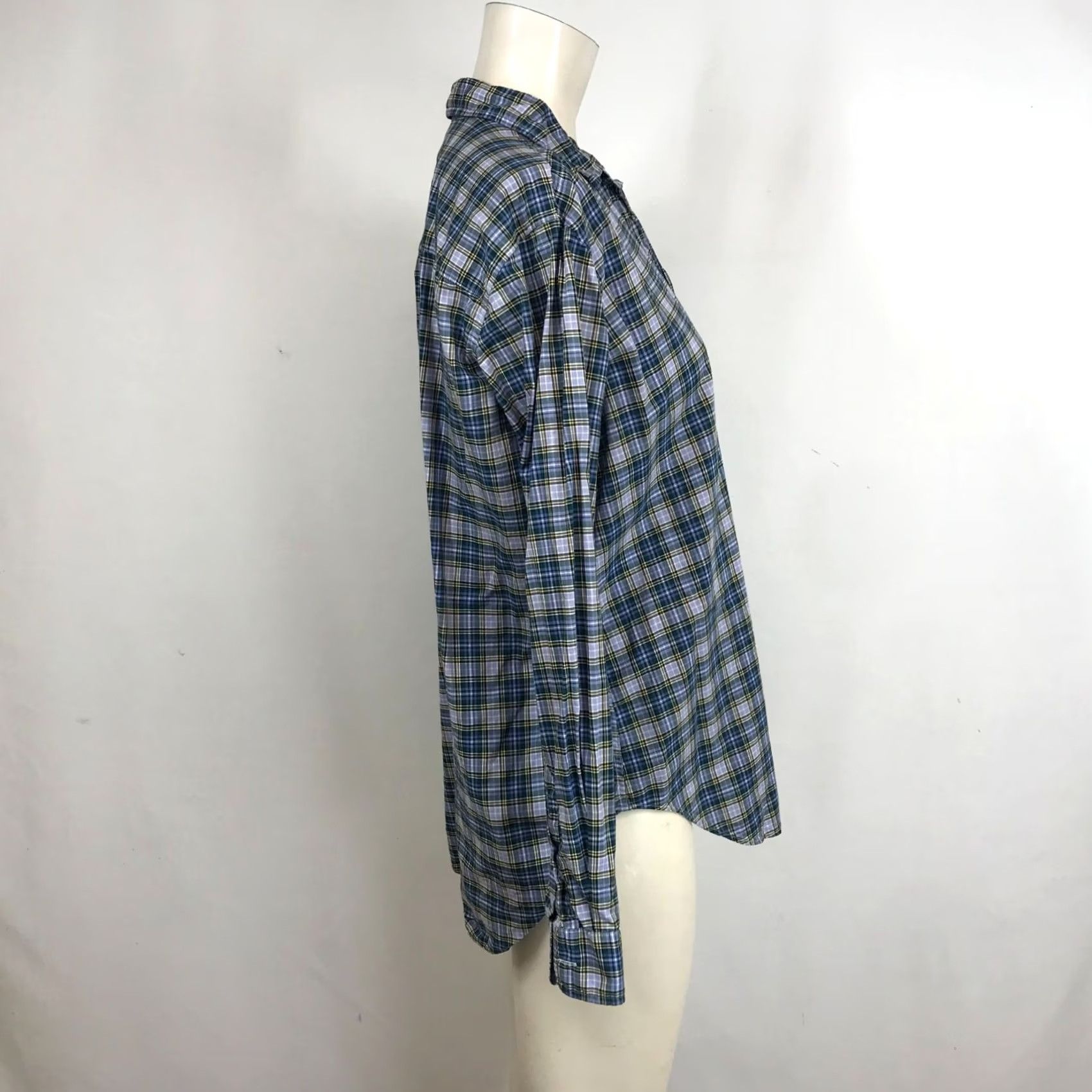 Frank & Eileen FRANK & EILEEN Shirt Womens M Blue Plaid Long Sleeve Button Up Cotton Top Button-Up Casual Spring Fall Summer Womens Size M / US 6-8 / IT 42-44 - 4 Thumbnail