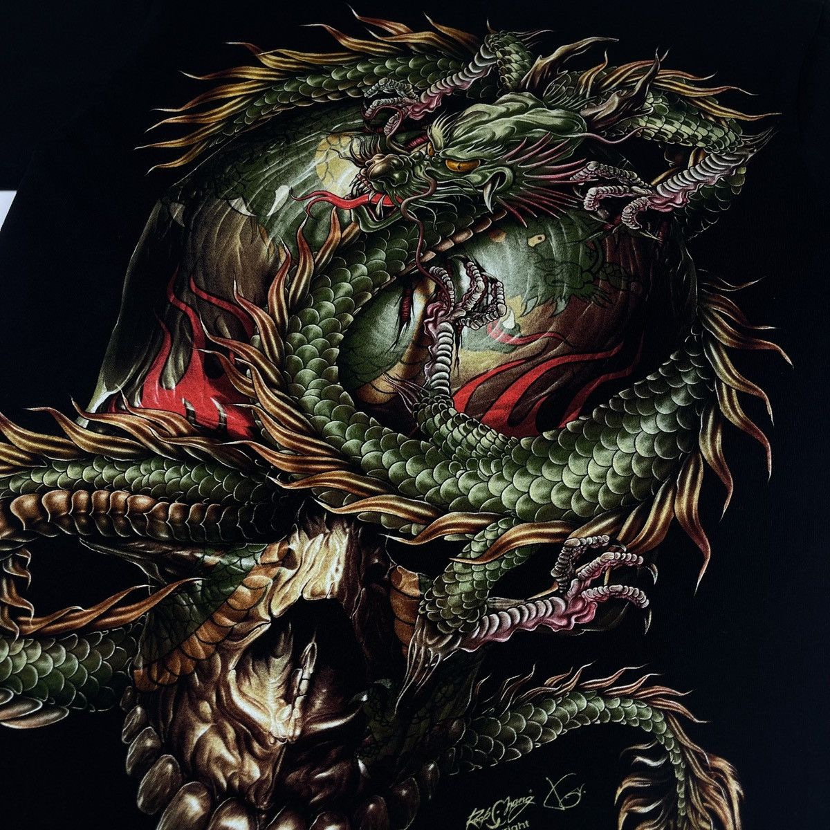 Band Tees × Japanese Brand Rock Chang 3D Dragon Glow In The Dark T-Shirt Size US M / EU 48-50 / 2 - 7 Thumbnail