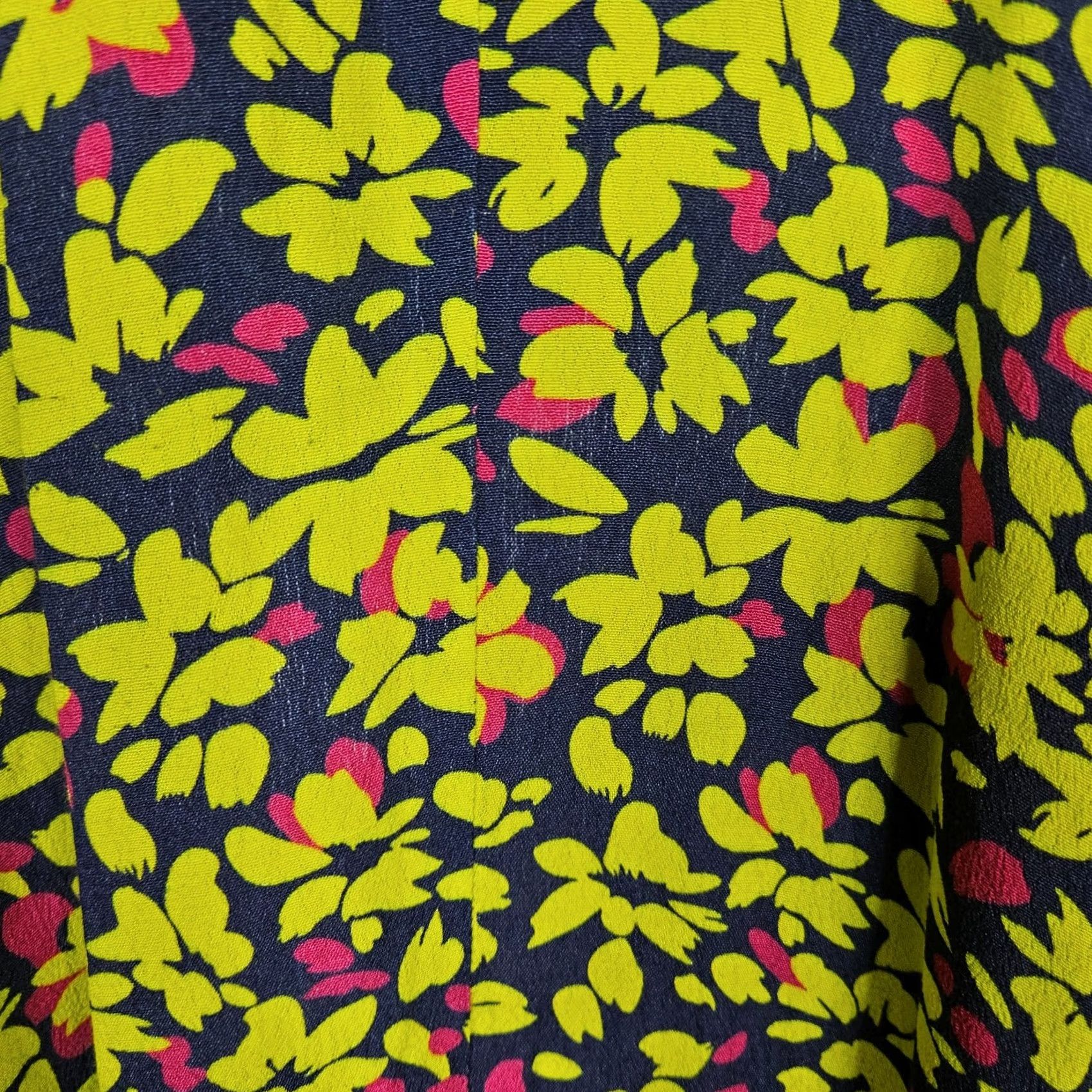 Nicole Miller Nicole Miller Women's Button Up Short Sleeve Painted Primrose Dress Size M Color Multicolor Size 32" / US 10 / IT 46 - 5 Thumbnail