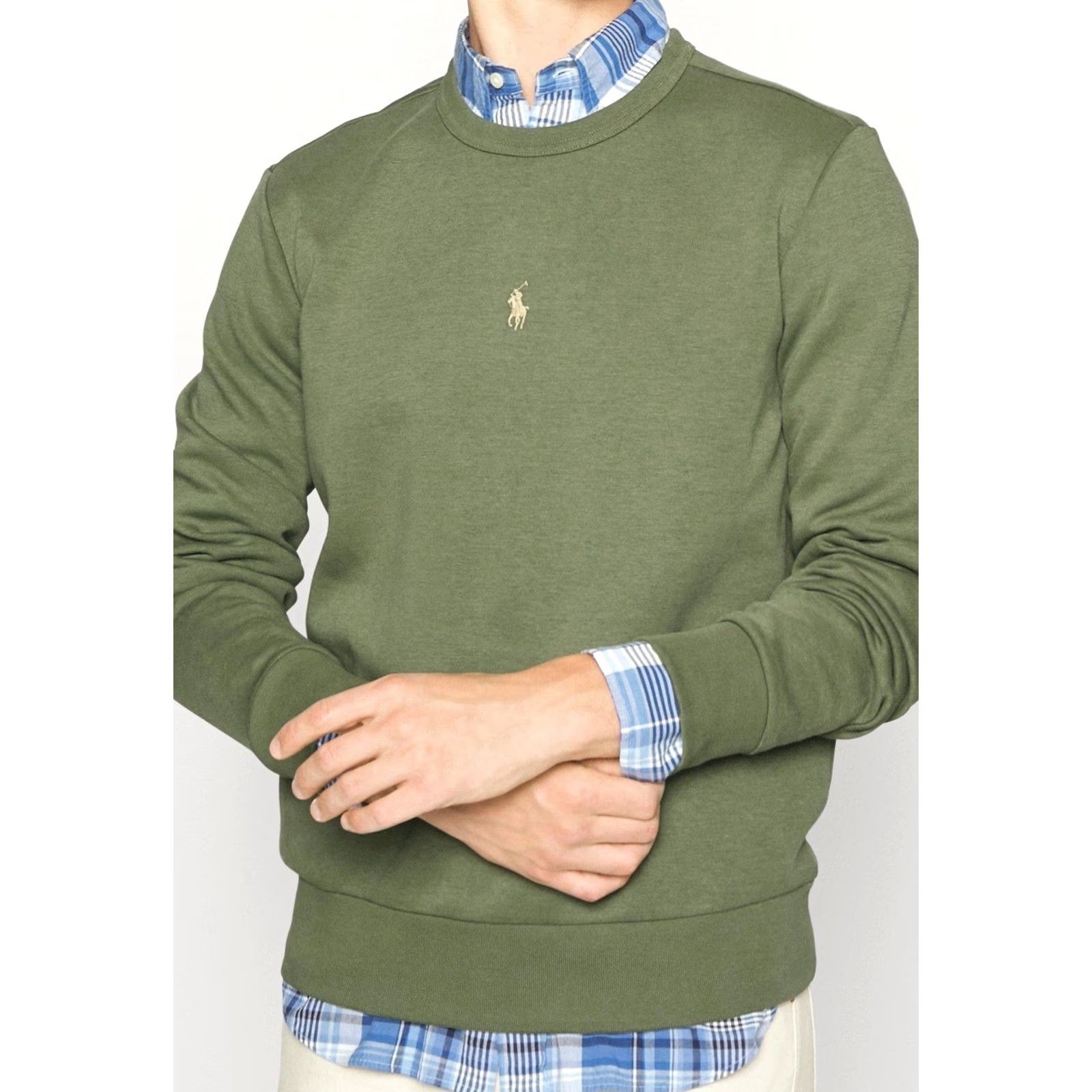 Polo Ralph Lauren Polo Ralph Lauren Sweatshirt Olive Double Knit Pullover Size L Mens Rare New Size US L / EU 52-54 / 3 - 4 Thumbnail