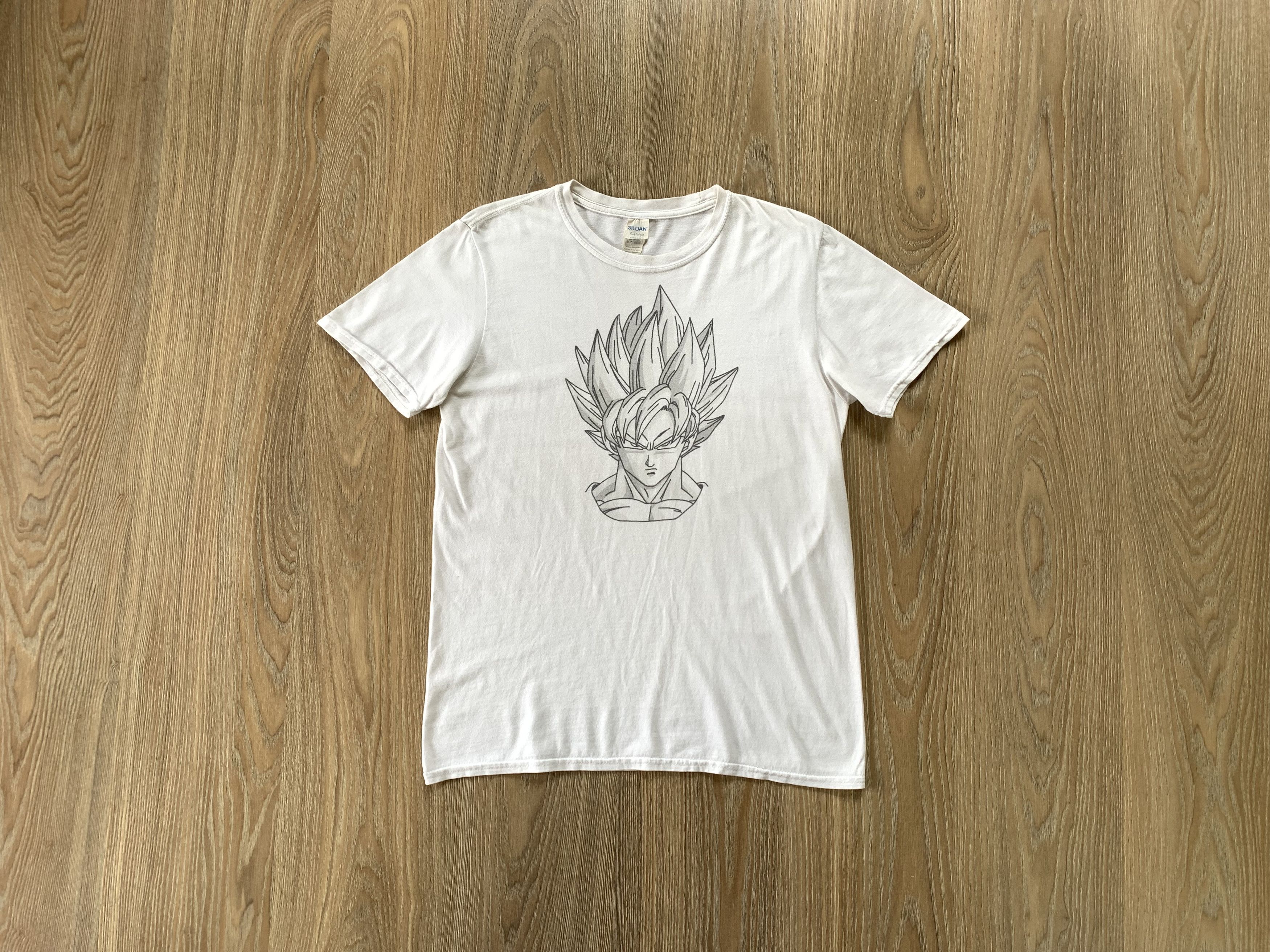 Anime × Gildan Gildan Goku White Printed T-Shirt Size US M / EU 48-50 / 2 - 1 Thumbnail