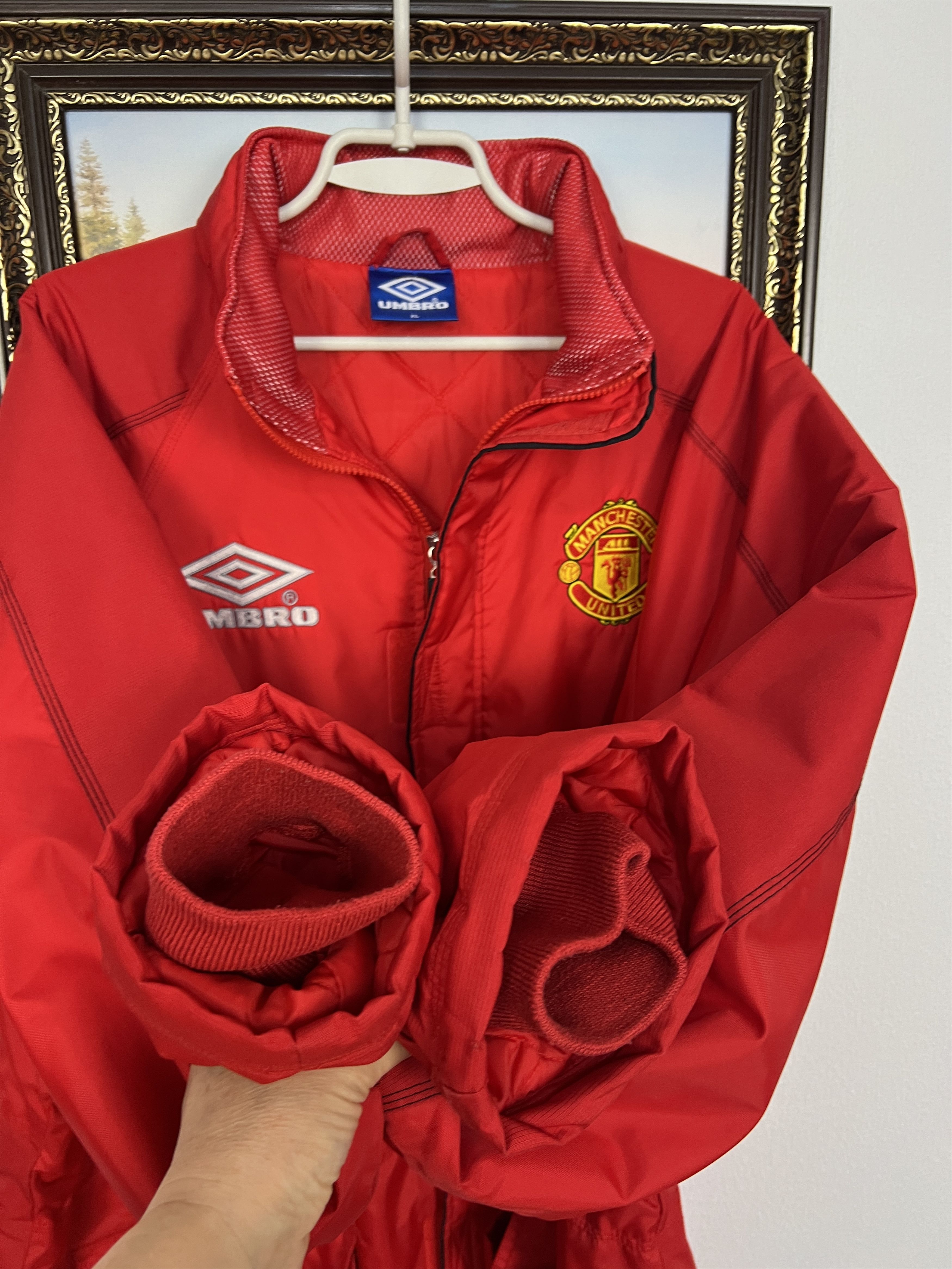 Umbro Vintage 90's Manchester United Football Padded Jacket Rare Size US XL / EU 56 / 4 - 7 Thumbnail