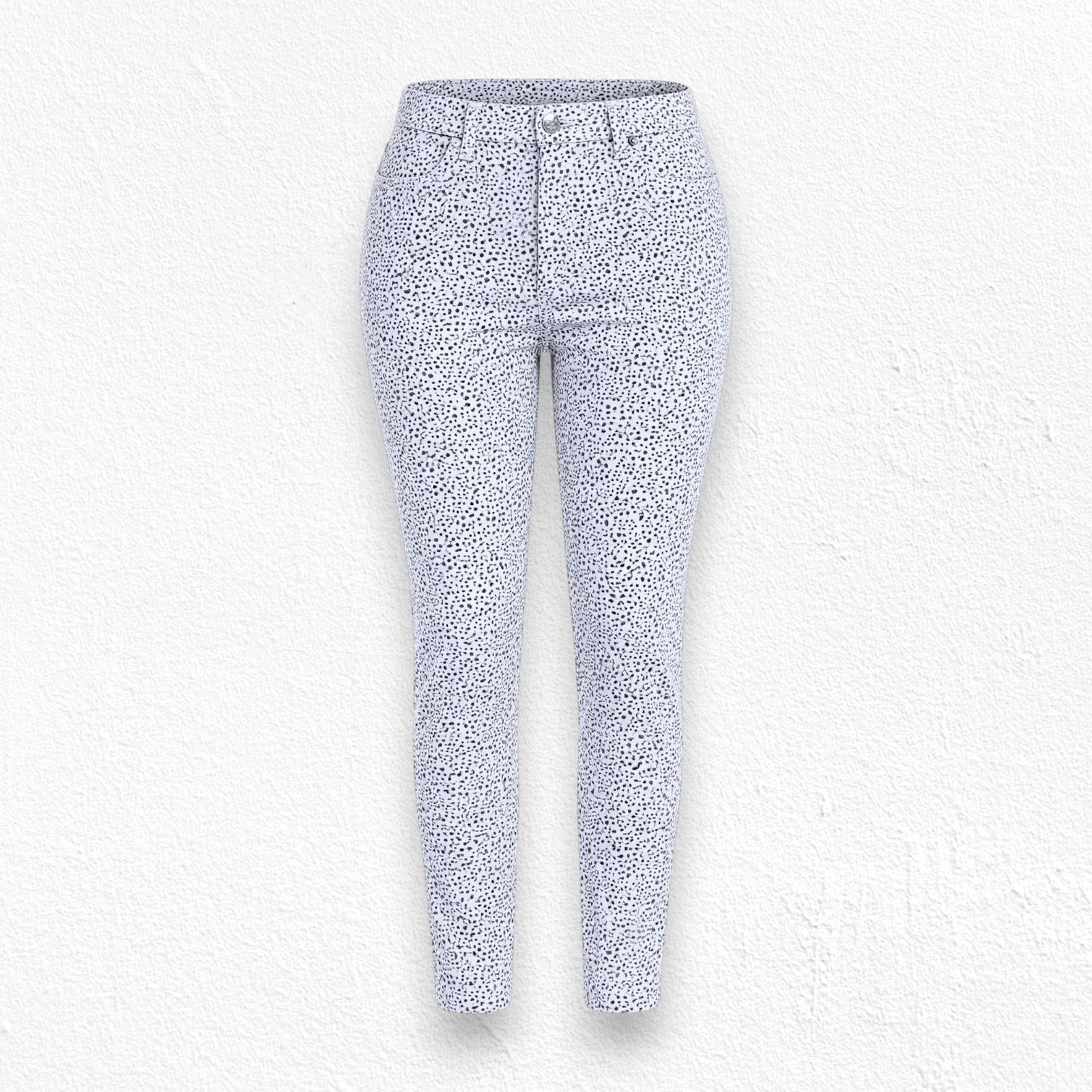 Other Ella Moss Gray Animal Print Skinny Jeans Size 32 Size 32" / US 10 / IT 46 - 11 Thumbnail