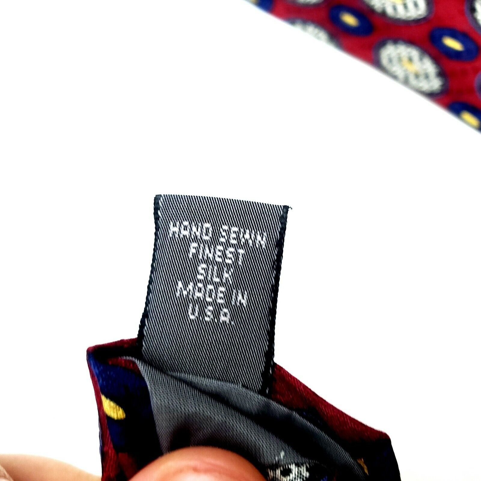 Robert Talbott Robert Talbot Nordstrom Silk Tie Red Print Classic Geometric Size ONE SIZE - 5 Thumbnail