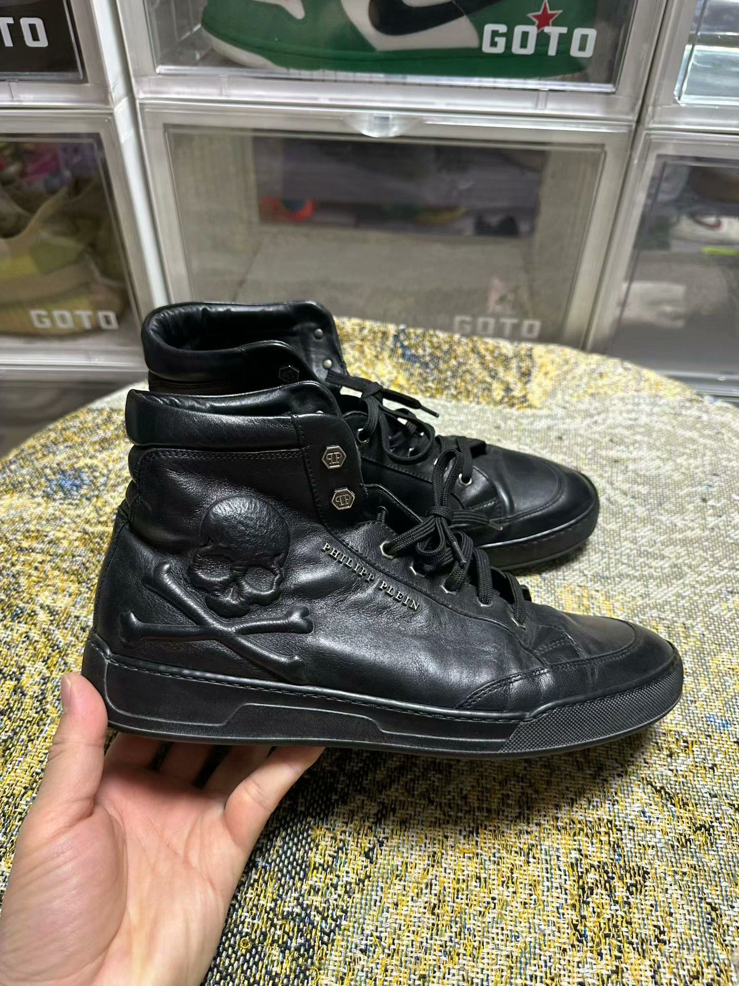 Philipp Plein Philipp Plein Black Hitop Sneakers 41 Men Size US 8.5 / EU 41-42 - 1 Thumbnail