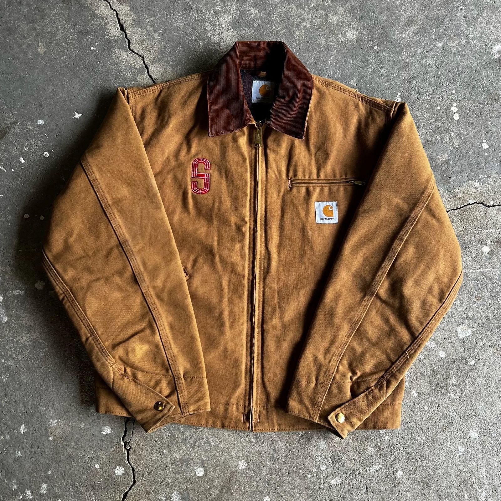Carhartt × Vintage Carhartt brown detroit work wear jacket Size US S / EU 44-46 / 1 - 1 Thumbnail