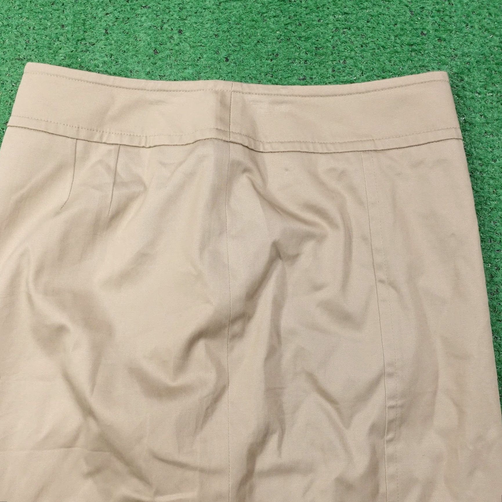 Ann Taylor Ann Taylor Skirt Womens 2P Beige Straight Pencil Lined Twill Stretch Work Size 26" / US 2 / IT 38 - 2 Thumbnail