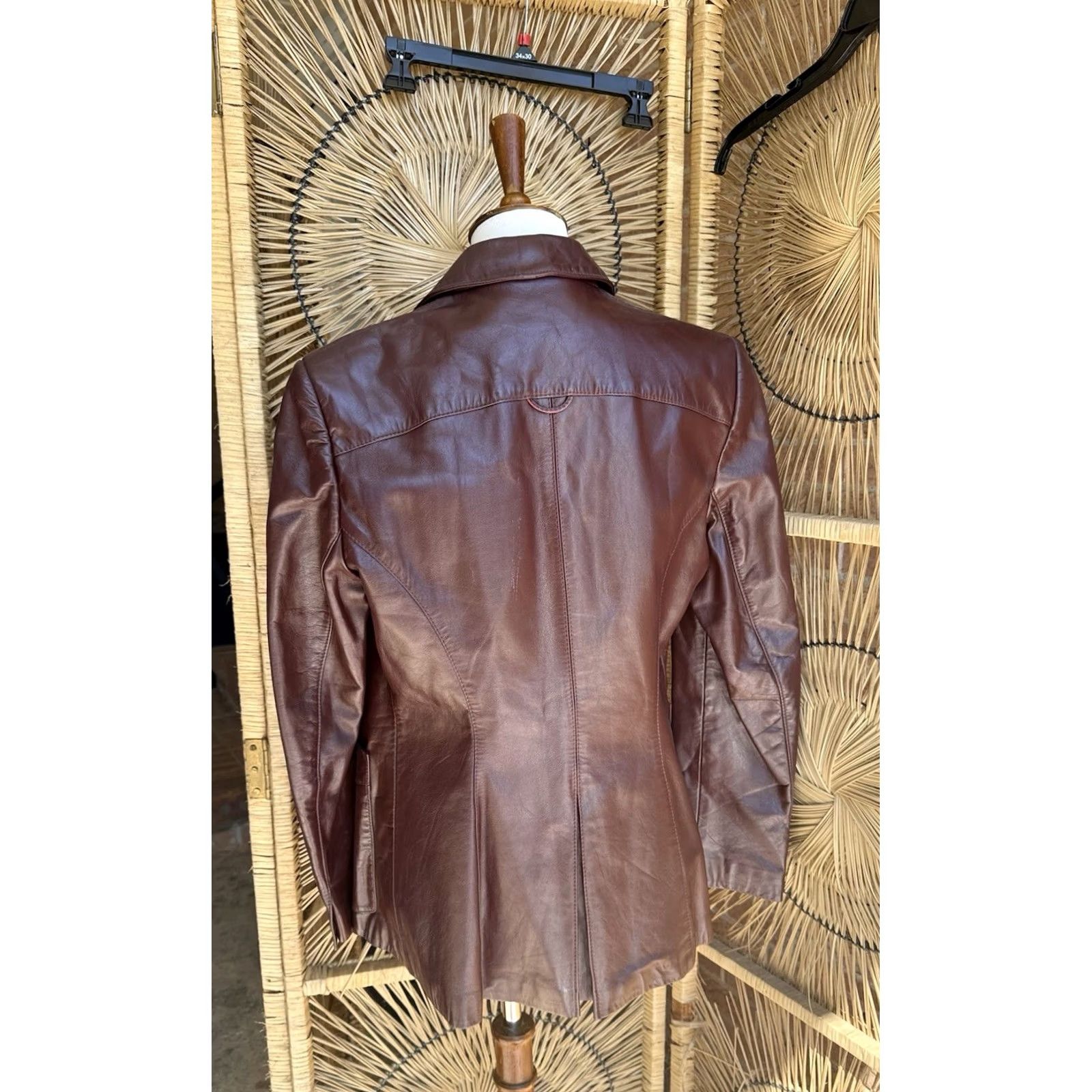 Etienne Aigner VINTAGE Etienne Aigner Oxblood Leather Blazer Size 14 Blazer Womens 80s 90s City Classic Designer Horsebit Jacket Size XL / US 12-14 / IT 48-50 - 6 Thumbnail