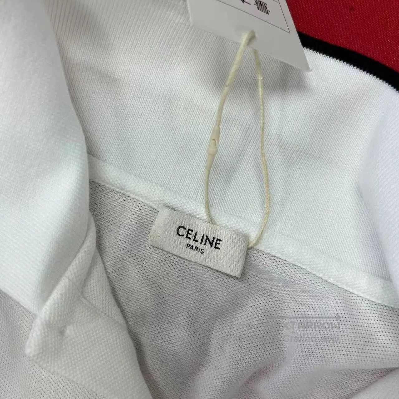 Celine Celine White Striped Letter Polo Shirt. Size US S / EU 44-46 / 1 - 2 Thumbnail