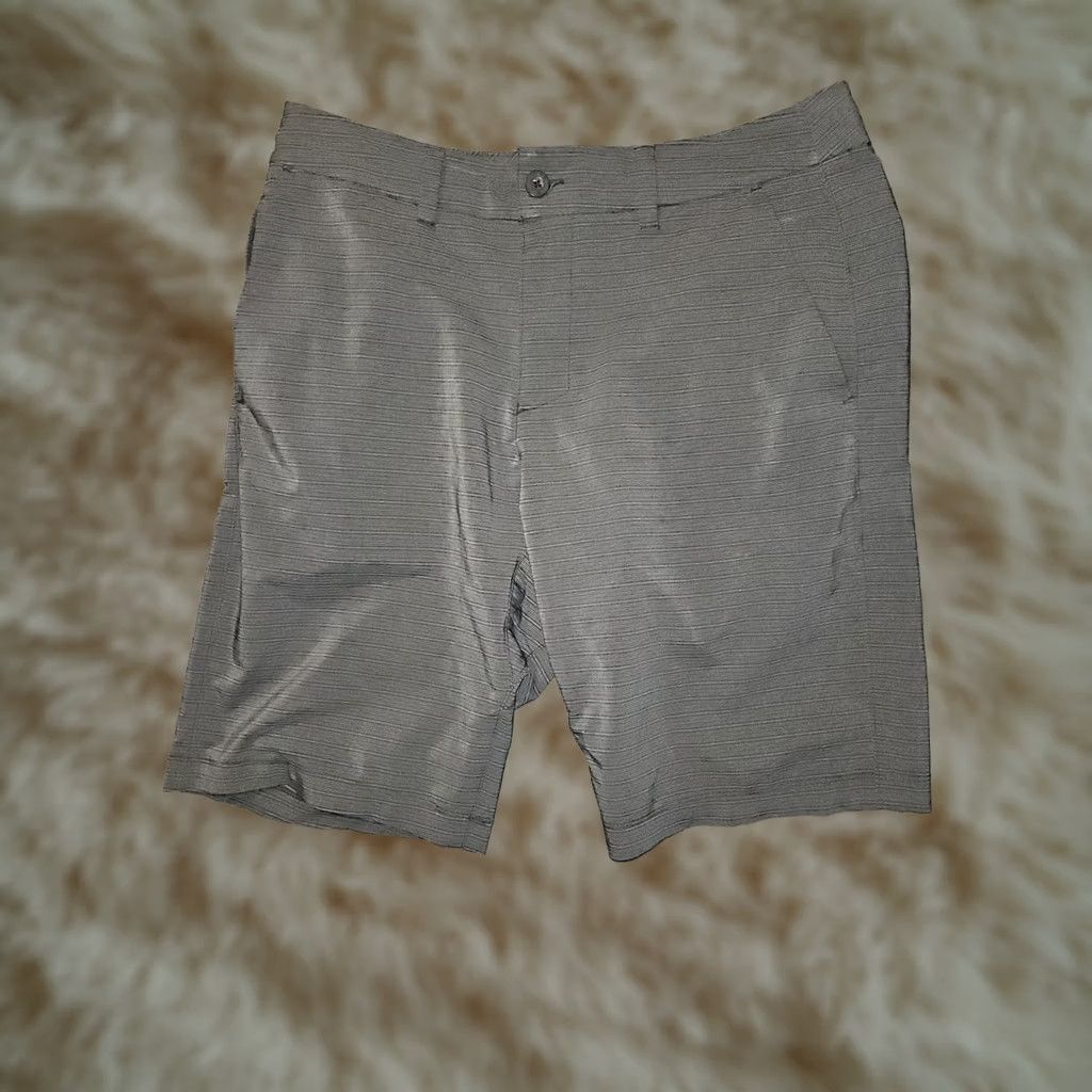 Hang Ten Hang Ten Board Shorts Men's 32 Gray Striped Low Rise Zip Pockets Beach Size US 32 / EU 48 - 1 Thumbnail
