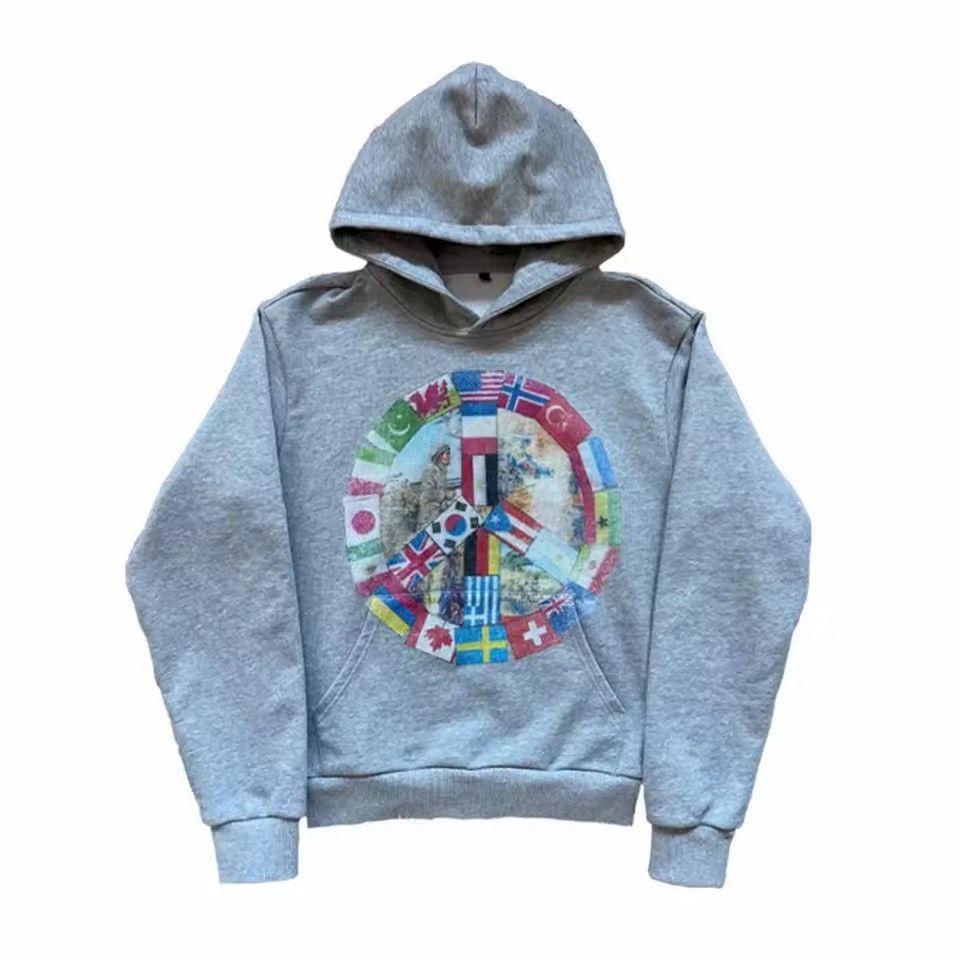 Japanese Brand Oversized Gray Peaceinwar Hoodie Size US S / EU 44-46 / 1 - 3 Thumbnail