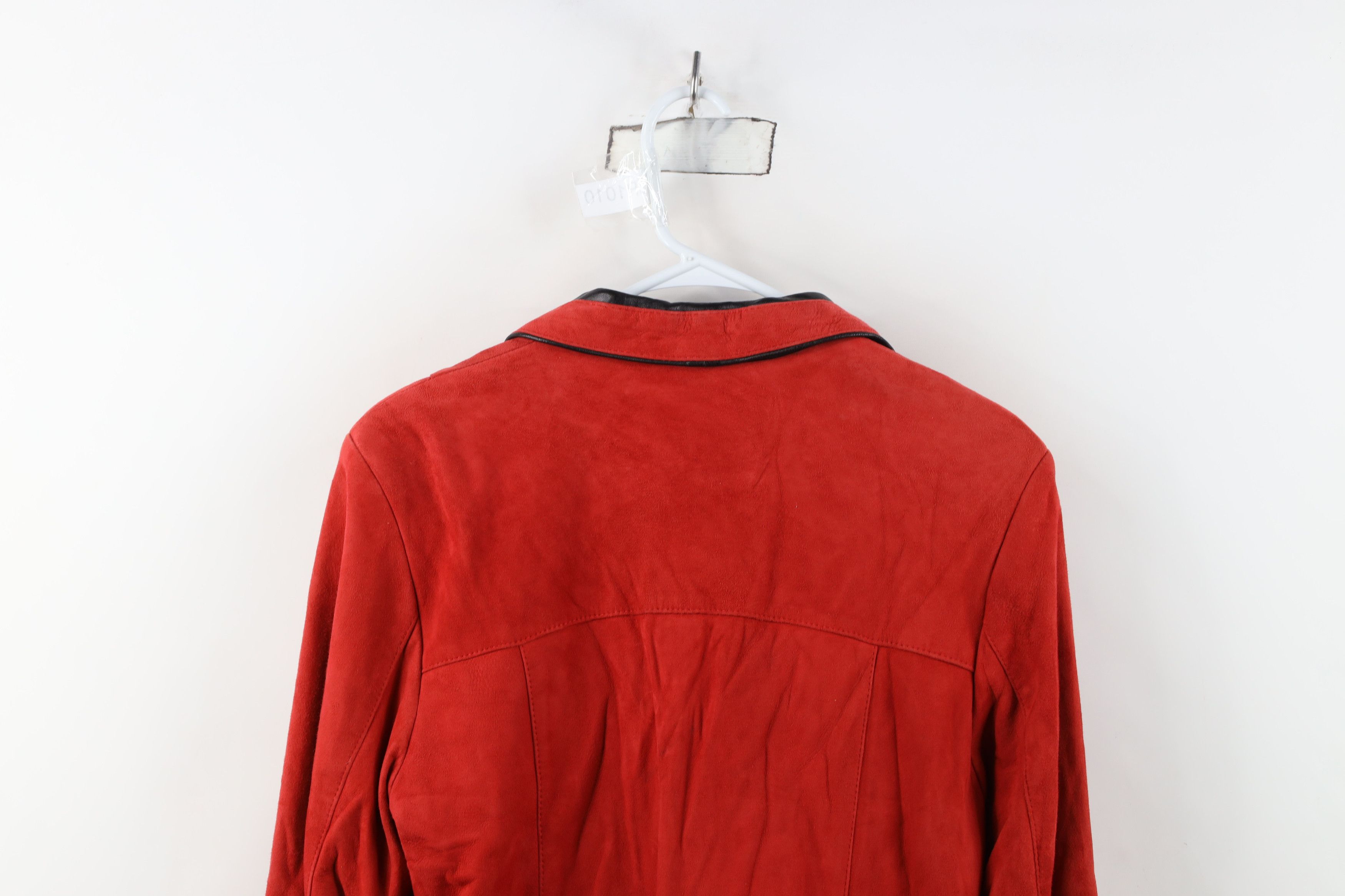 Vintage Vintage 90s Streetwear Lambskin Suede Leather Jacket Coat Size M / US 6-8 / IT 42-44 - 15 Thumbnail