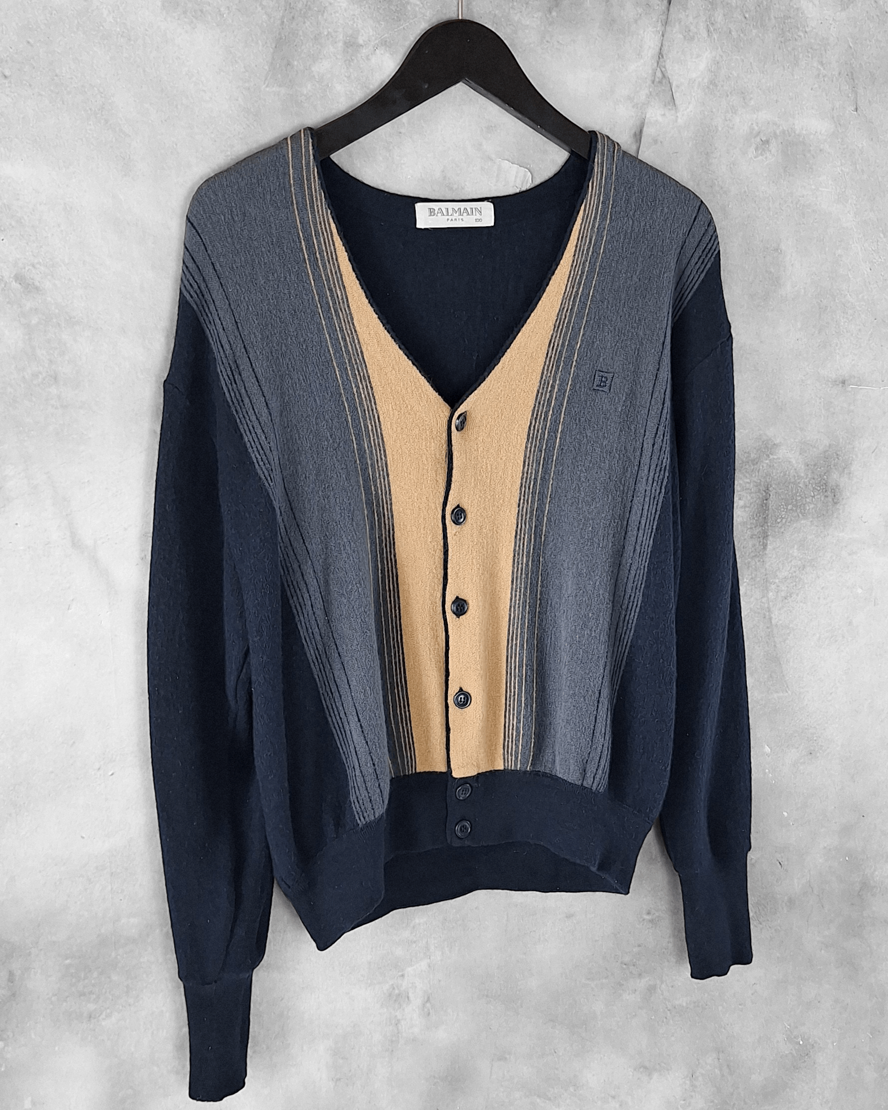 Balmain Vintage Balmain Cardigan Sweater Size L / US 10 / IT 46 - 2 Thumbnail